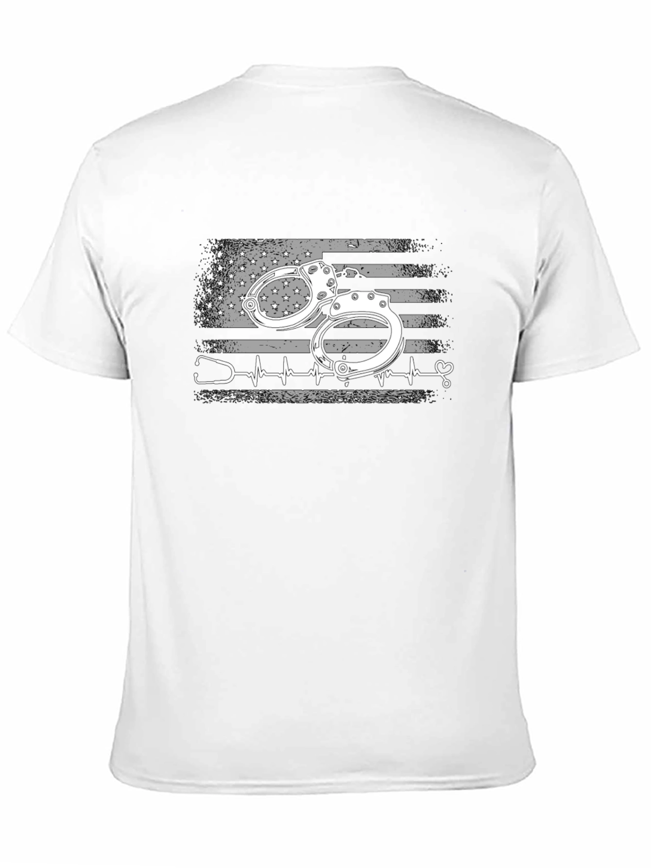Nurse American Flag Handcuff T-Shirt