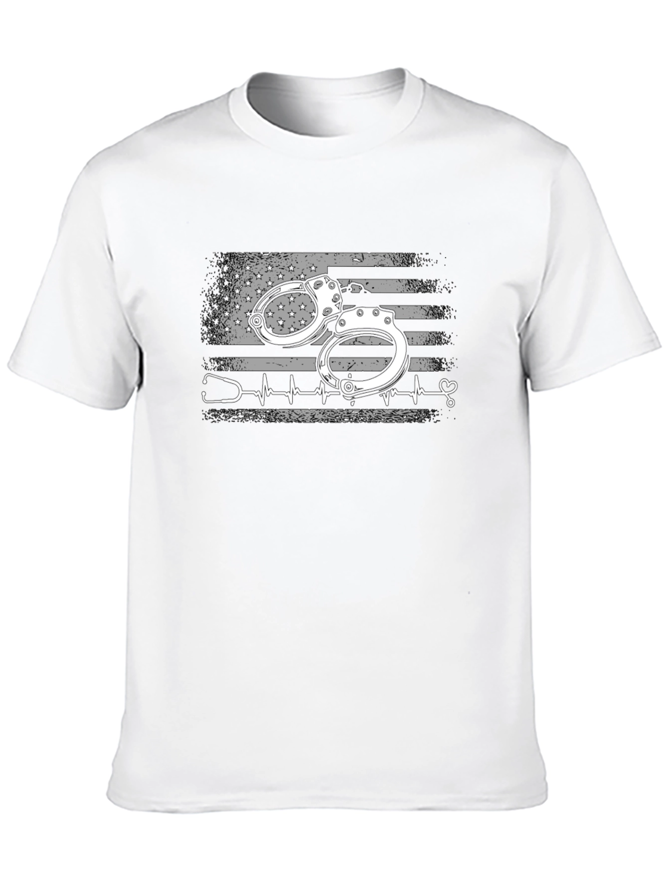 Nurse American Flag Handcuff T-Shirt