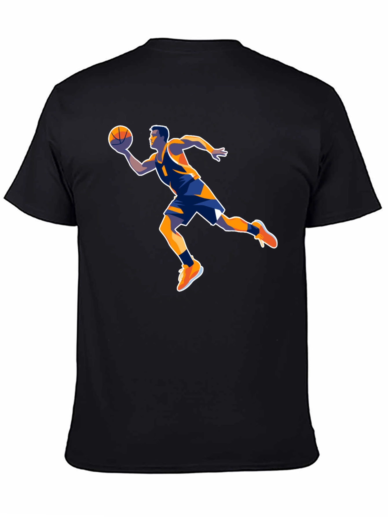 Basketball Player Graphic Tee - Black