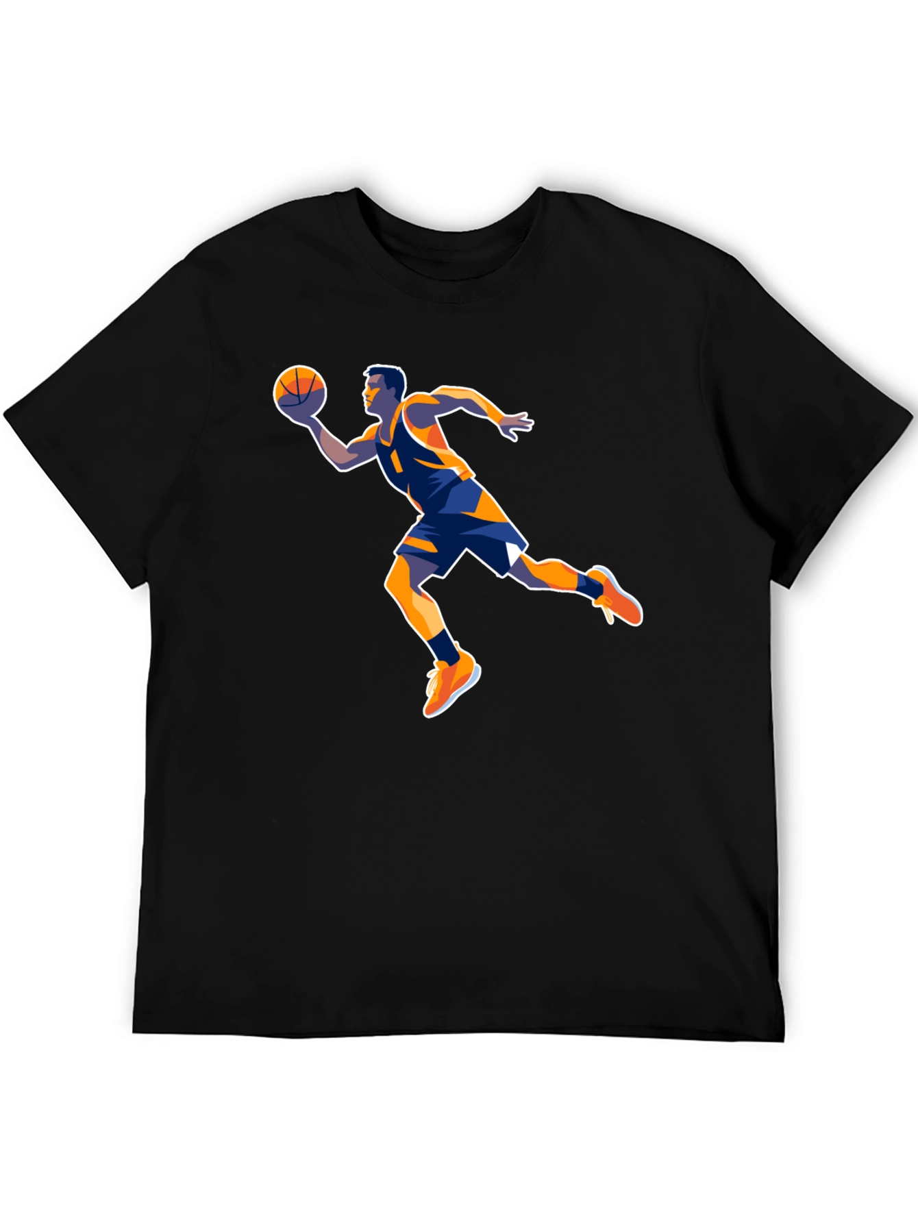 Basketball Player Graphic Tee - Black