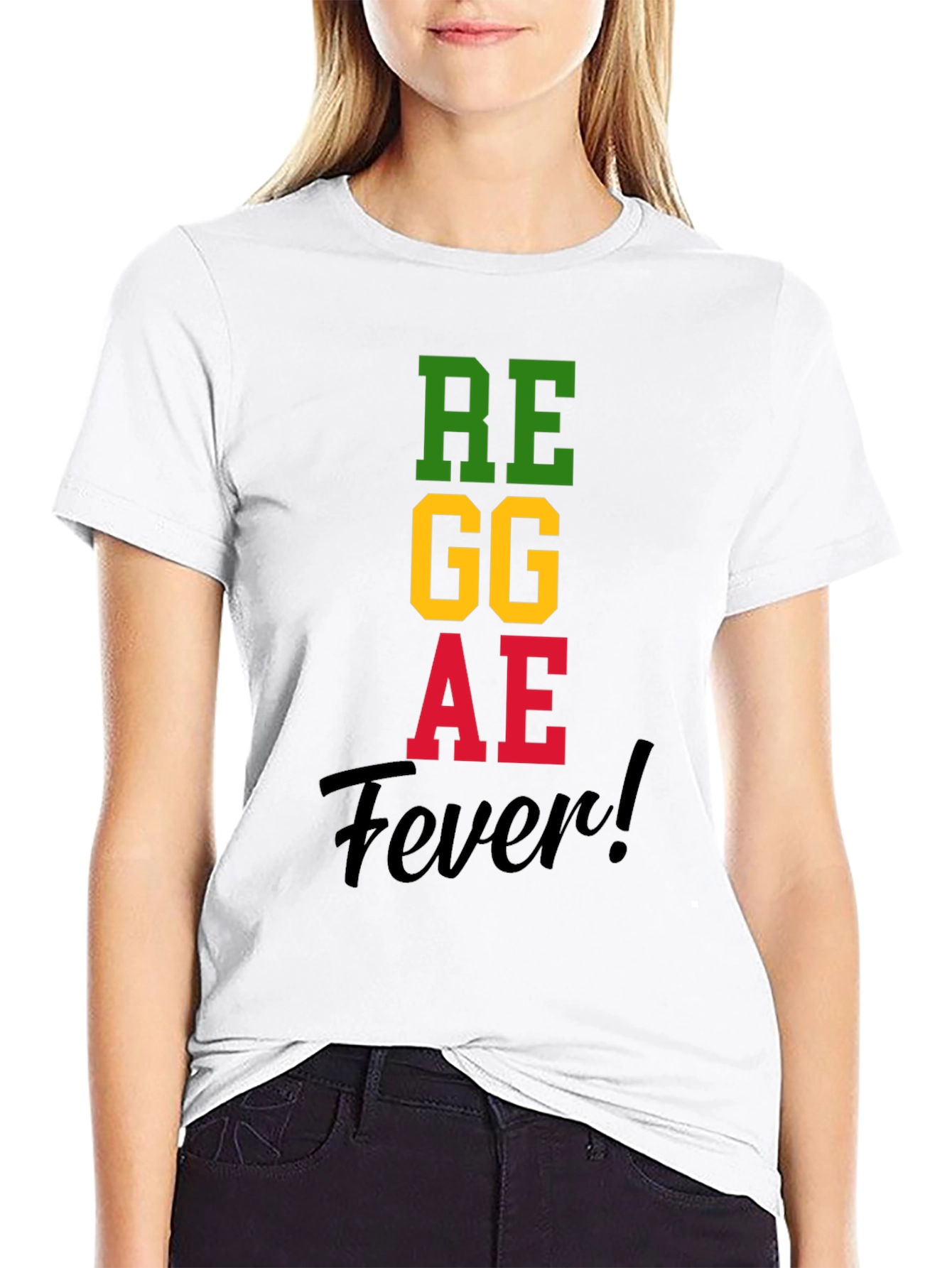 Reggae Fever T-Shirt Black Cotton Blend