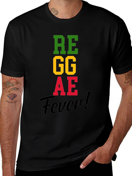 Reggae Fever T-Shirt Black Cotton Blend