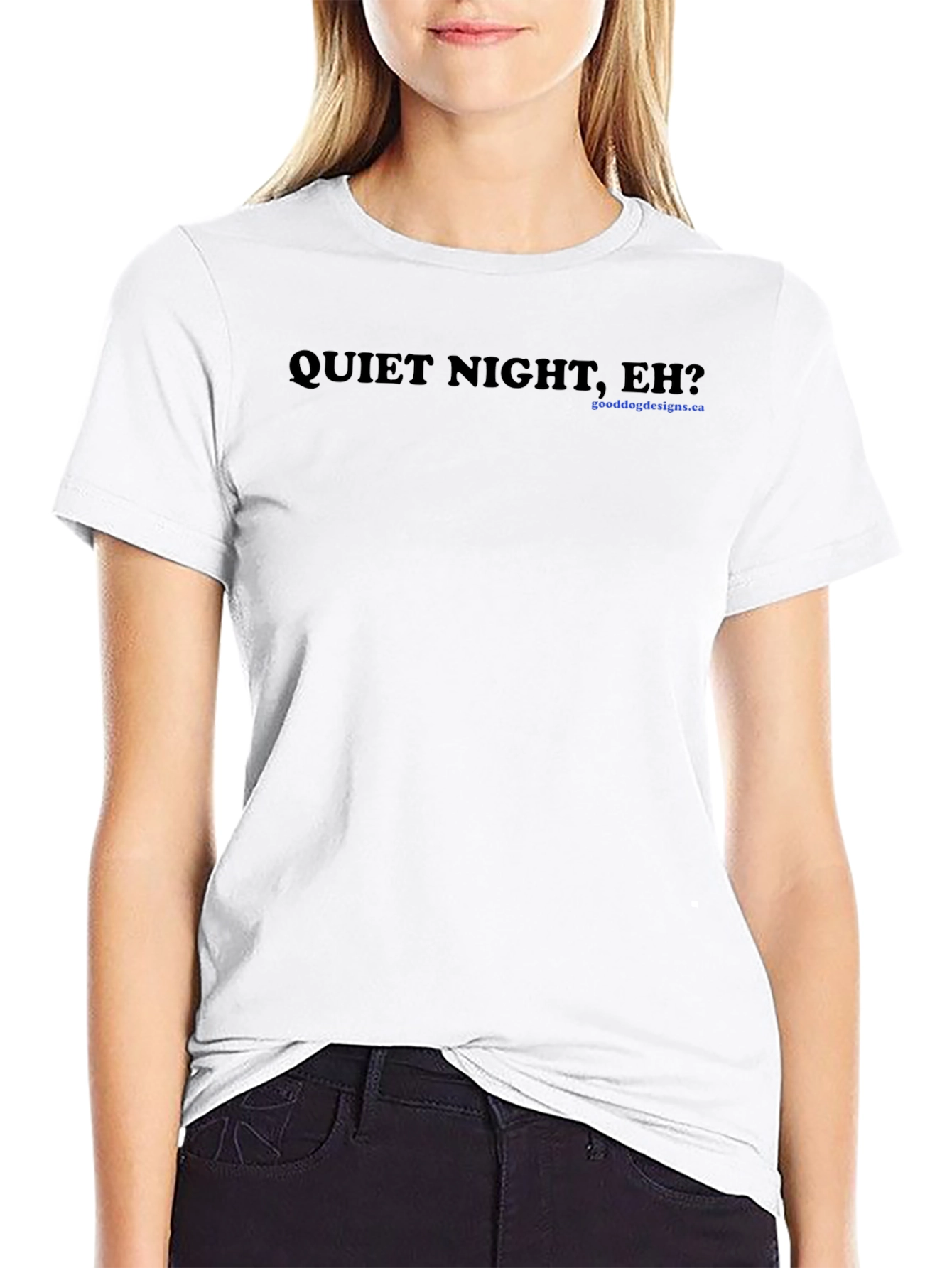 Quiet Night Eh? Black Graphic Tee