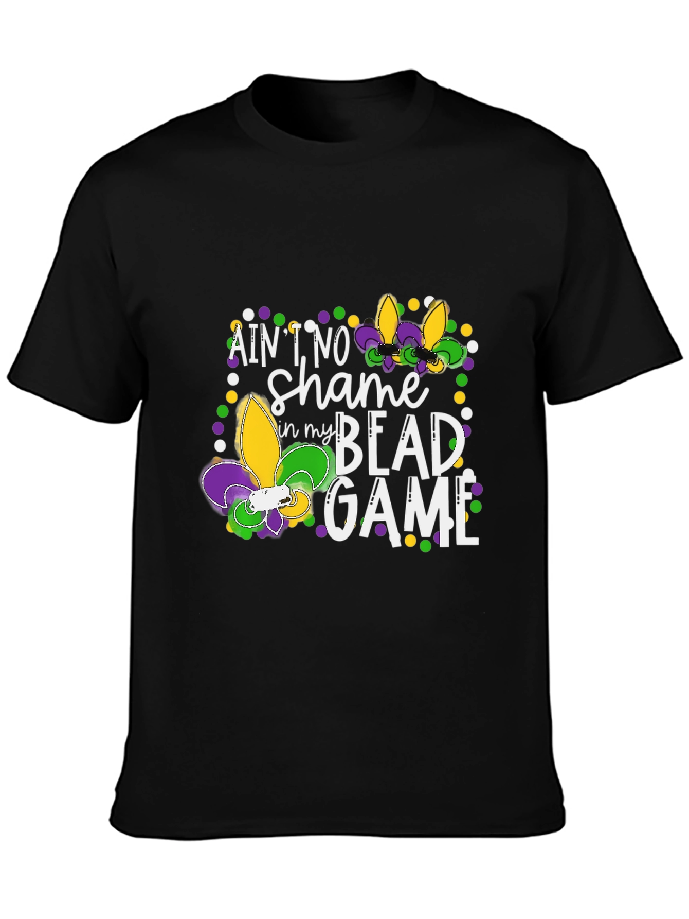 Mardi Gras Bead Game Graphic Tee