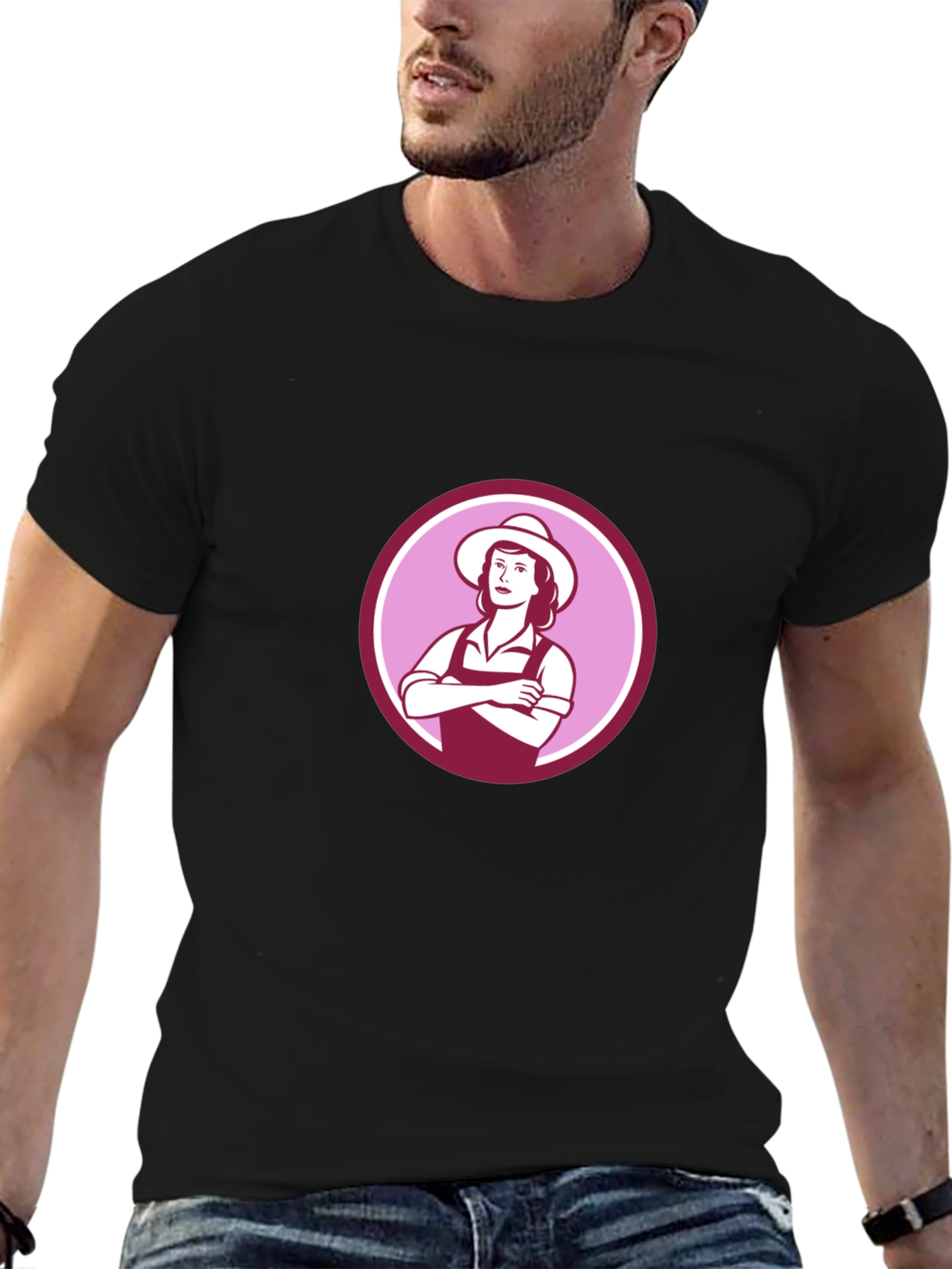 Retro Farmer Girl Graphic Tee