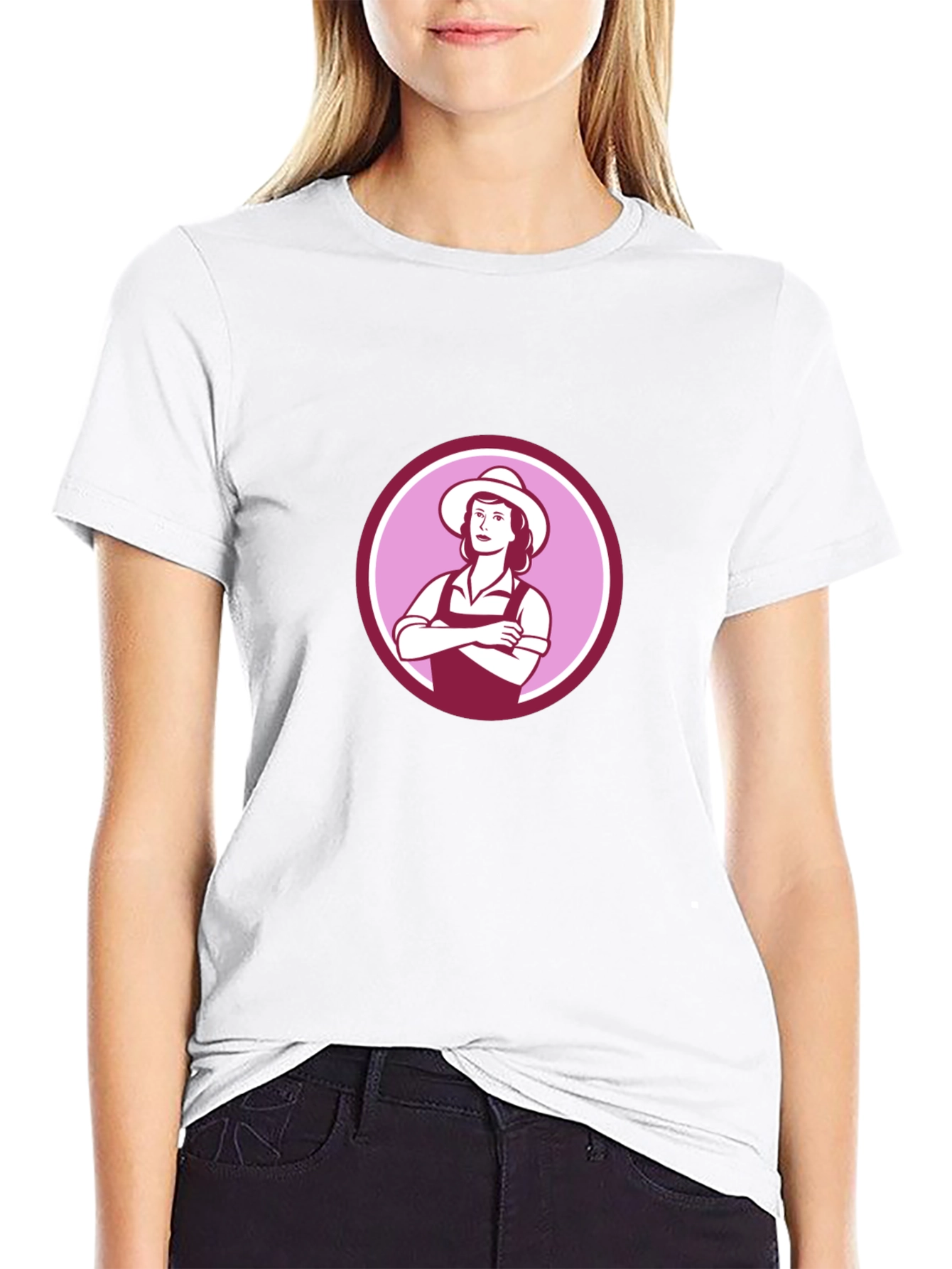 Retro Farmer Girl Graphic Tee