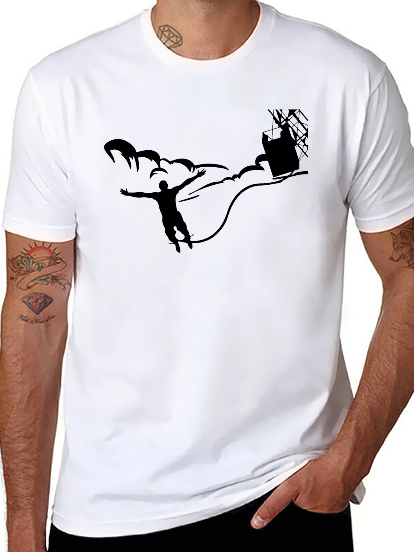 Mans Black T-Shirt - Adventure Graphic Tee