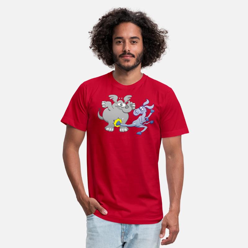 Democrat Donkey Kicking Republican Elephant