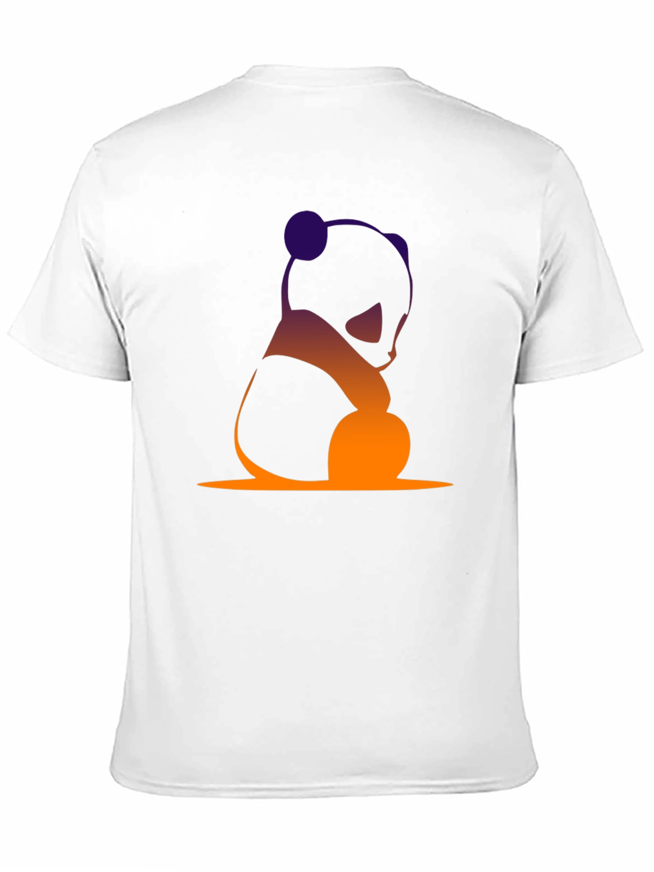Gradient Panda Graphic Tee - Soft Black Shirt
