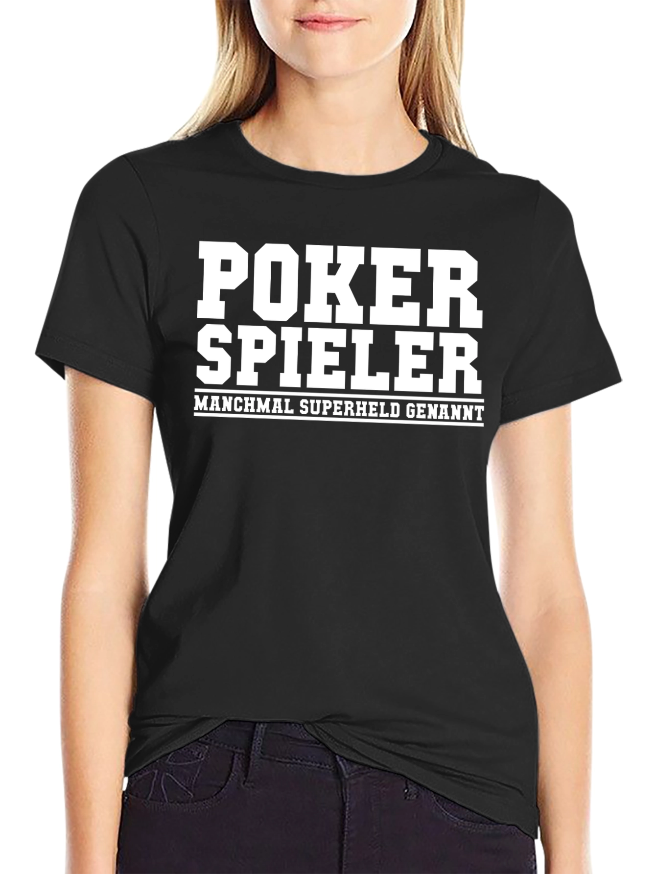 Poker Spieler Graphic T-Shirt - Superheld Style