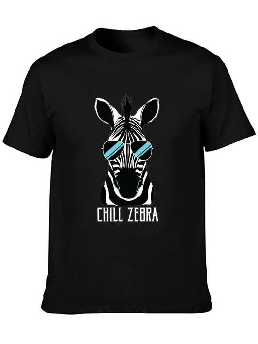 Chill Zebra Graphic Tee - Black T-Shirt