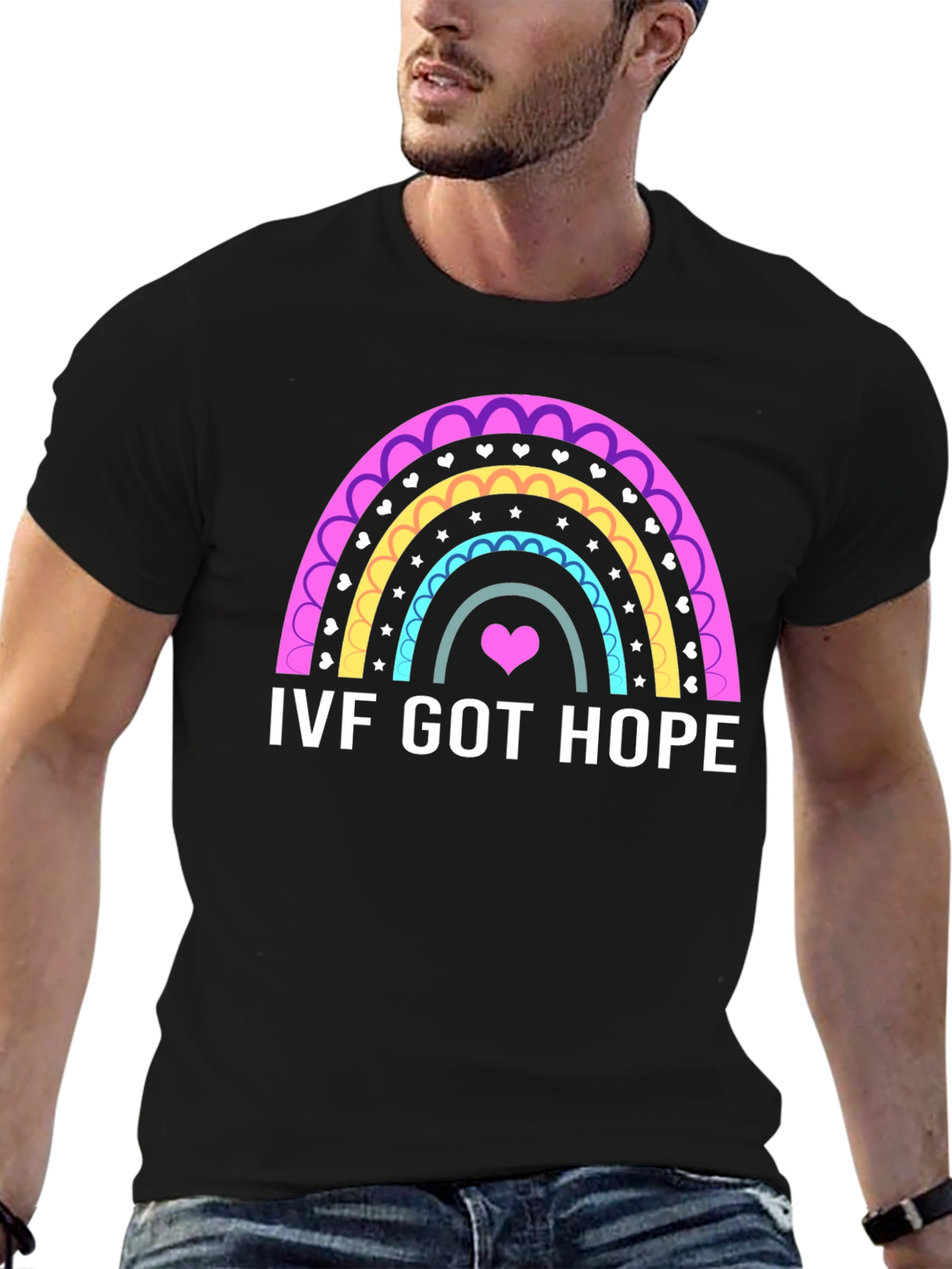 IVF Got Hope Rainbow Heart T-Shirt