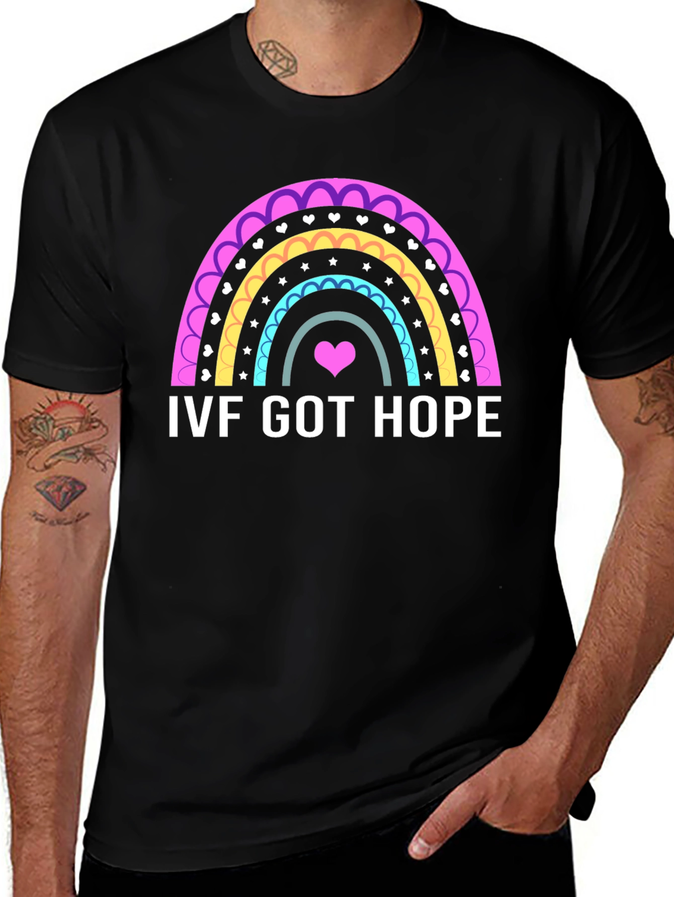 IVF Got Hope Rainbow Heart T-Shirt
