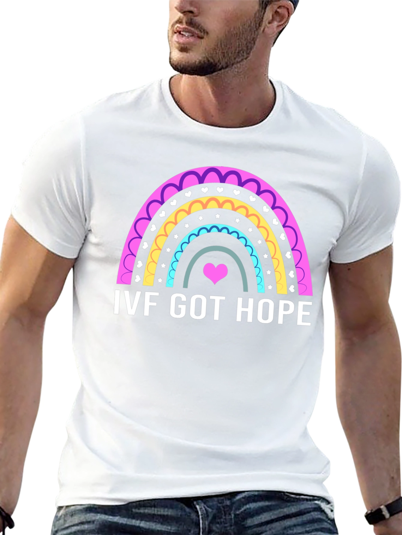 IVF Got Hope Rainbow Heart T-Shirt