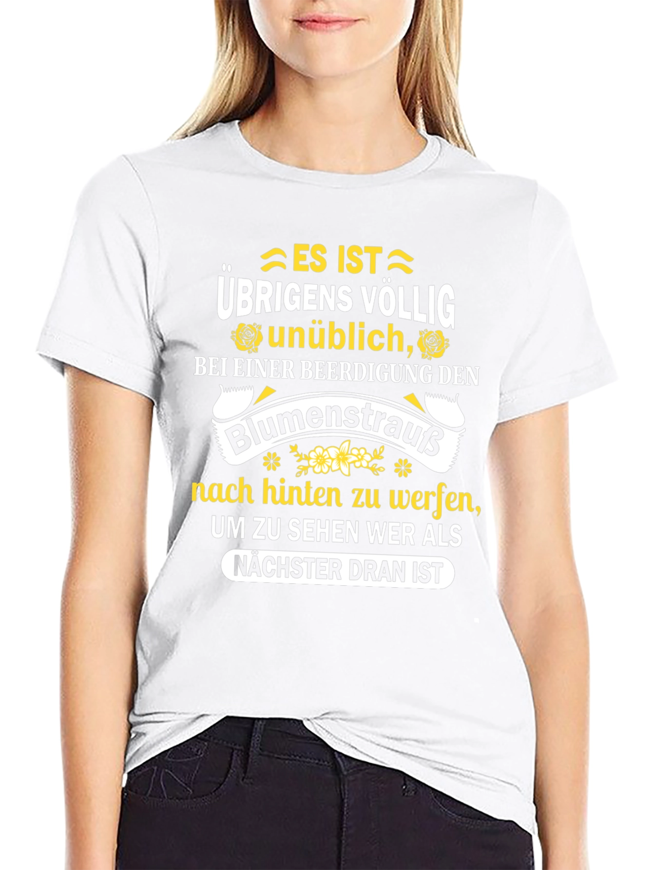 Humorous “Bouquet Toss at Funeral” T-Shirt