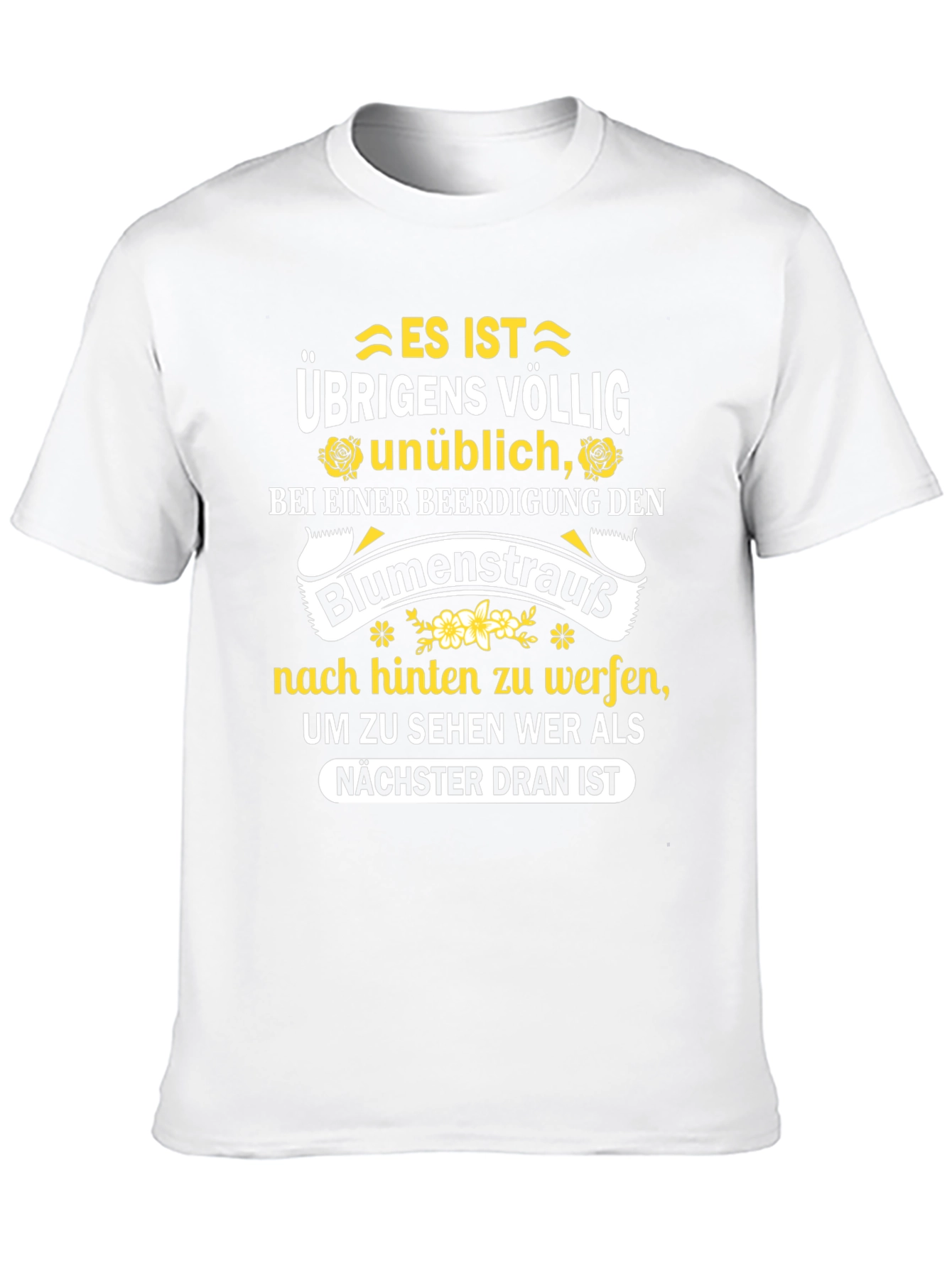 Humorous “Bouquet Toss at Funeral” T-Shirt