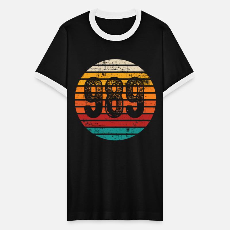 Distressed Vintage Sunset 989 Area Code