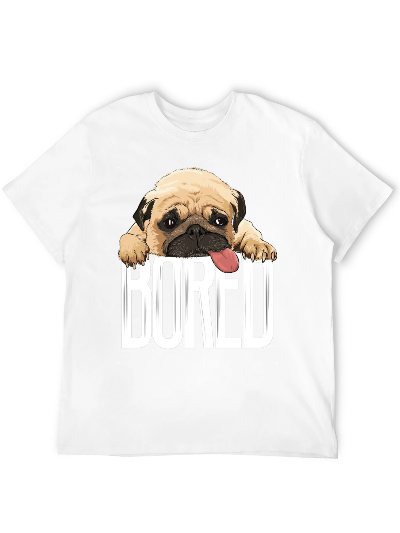 Bored Pug Graphic T-Shirt
