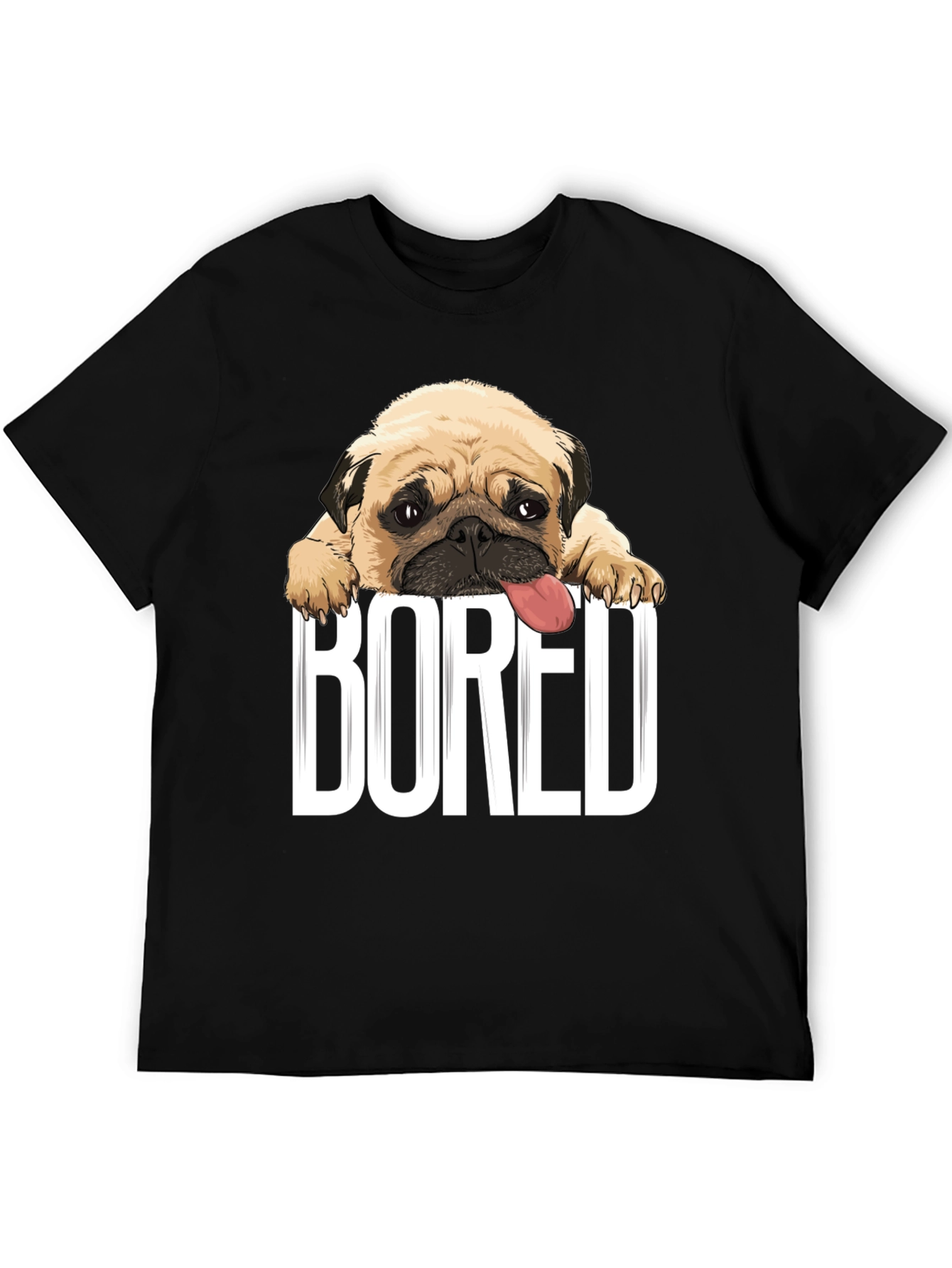 Bored Pug Graphic T-Shirt