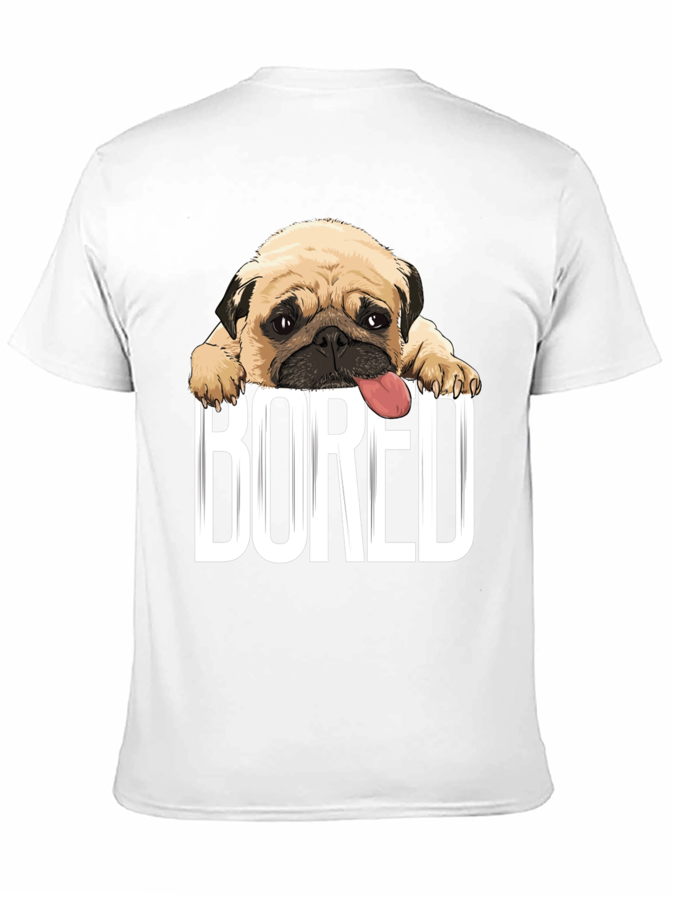 Bored Pug Graphic T-Shirt