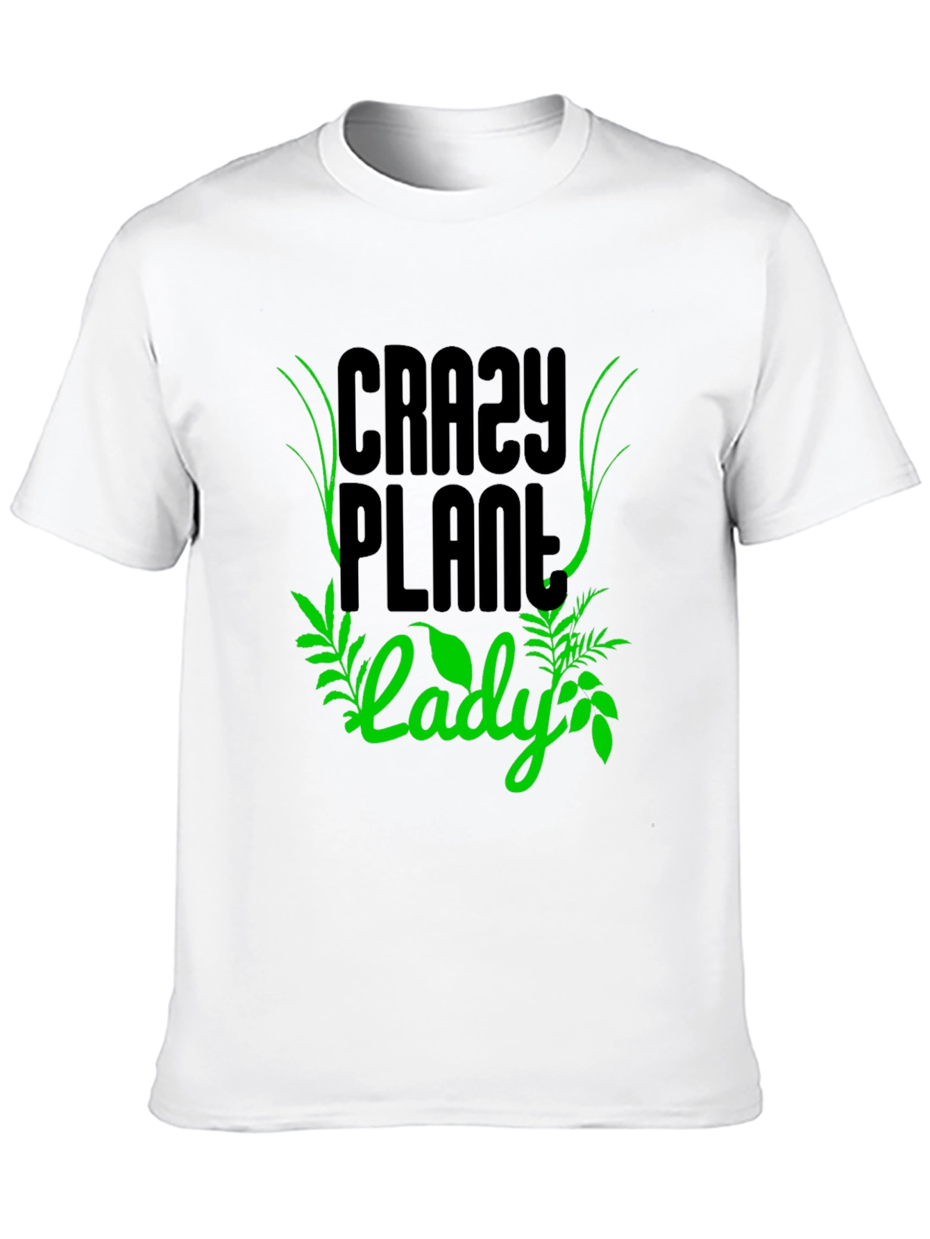 Crazy Plant Lady Graphic T-Shirt - Black Cotton Tee