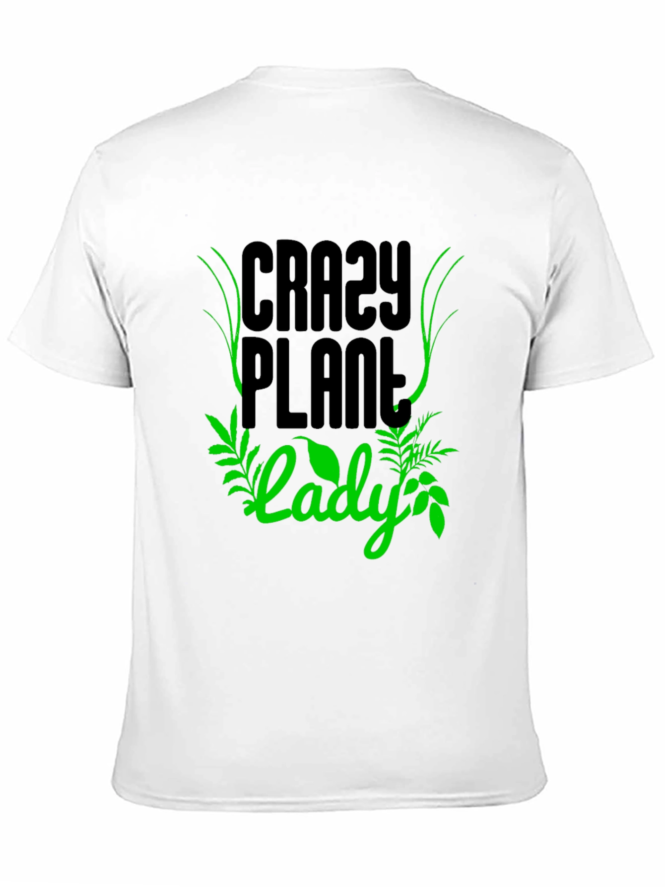 Crazy Plant Lady Graphic T-Shirt - Black Cotton Tee