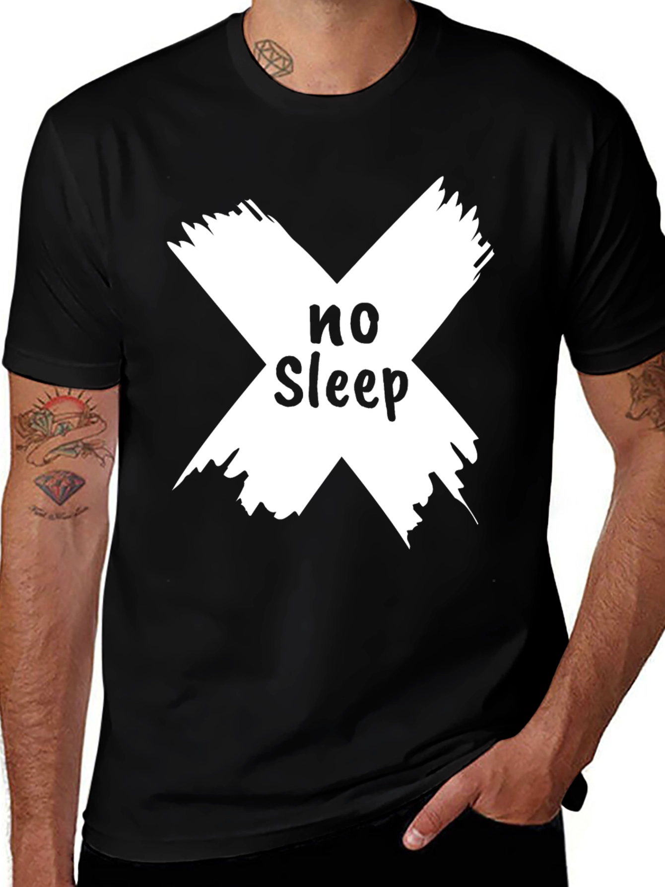 No Sleep Graphic T-Shirt - Black