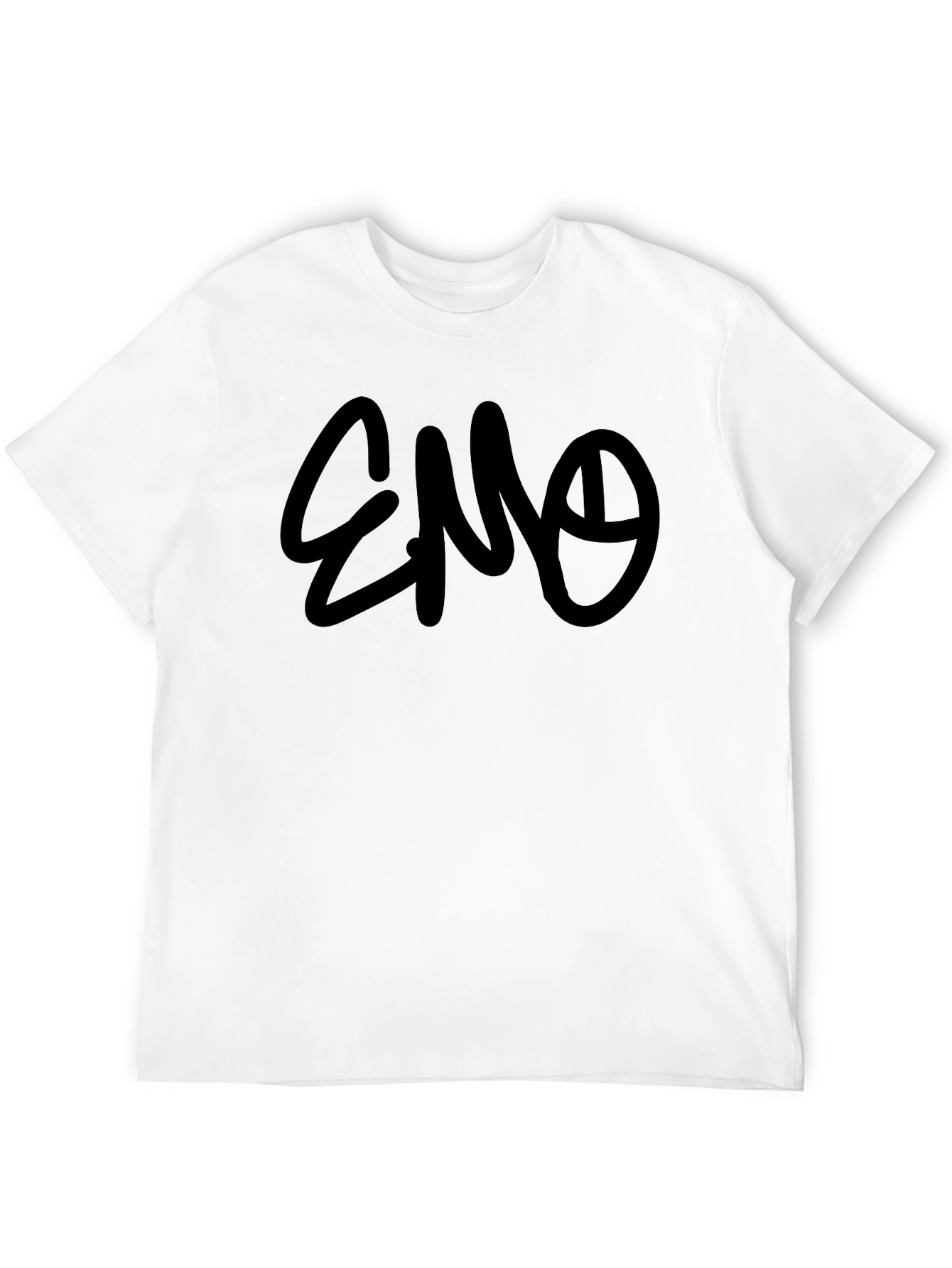 Emo Graphic T-Shirt - Black - Casual Style