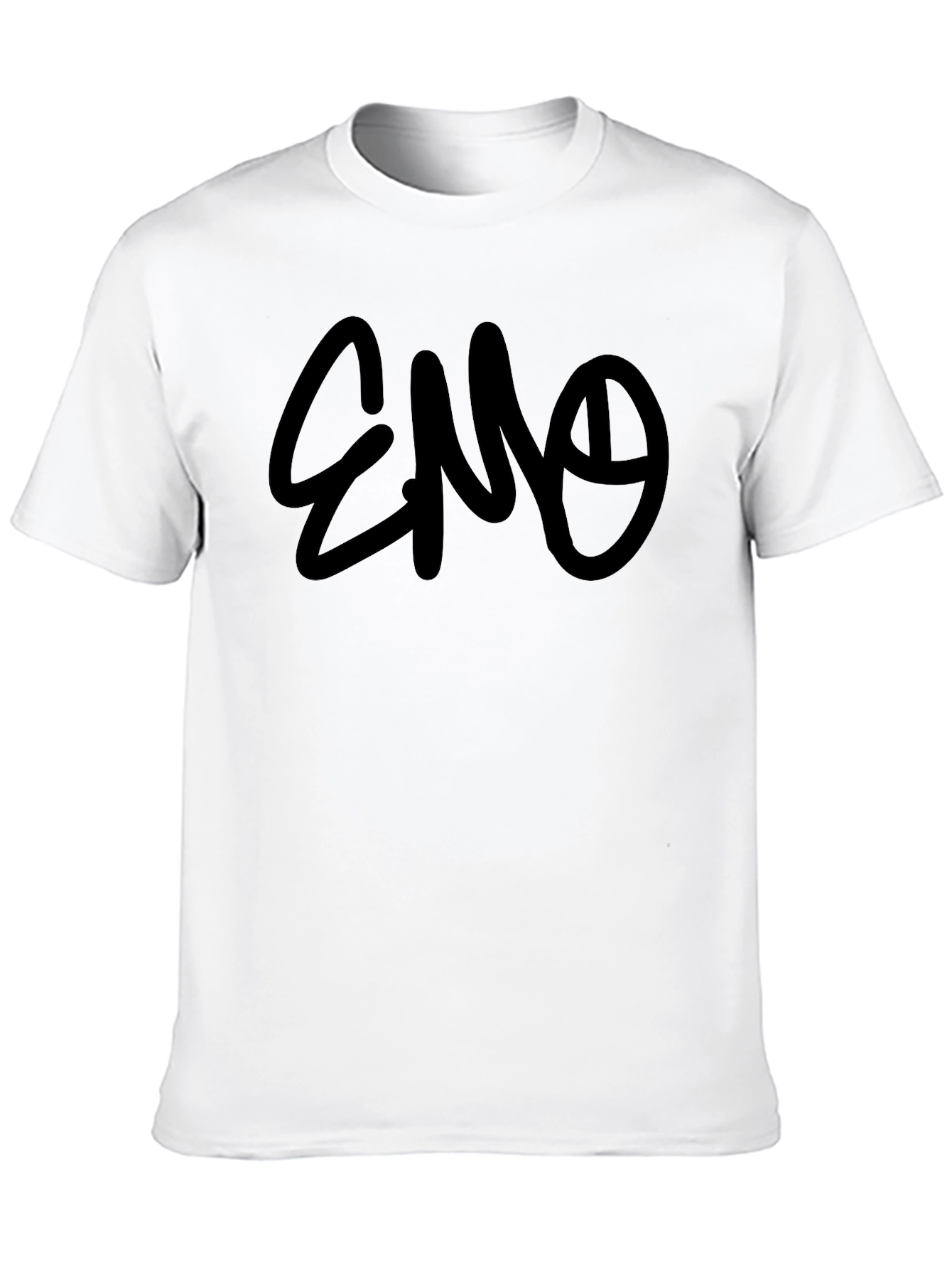 Emo Graphic T-Shirt - Black - Casual Style