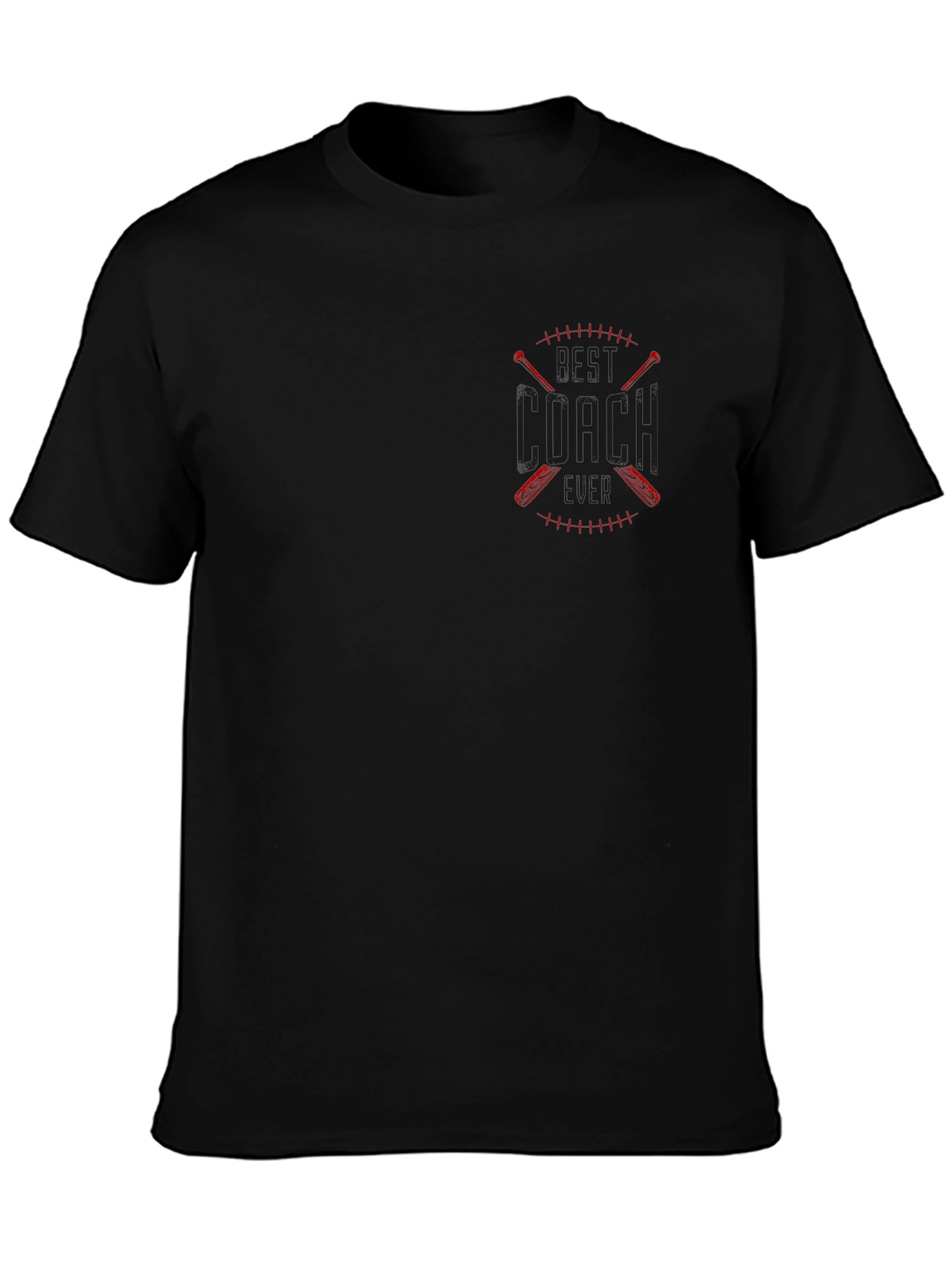 Best Coach T-Shirt - Baseball Crossed Bats Design