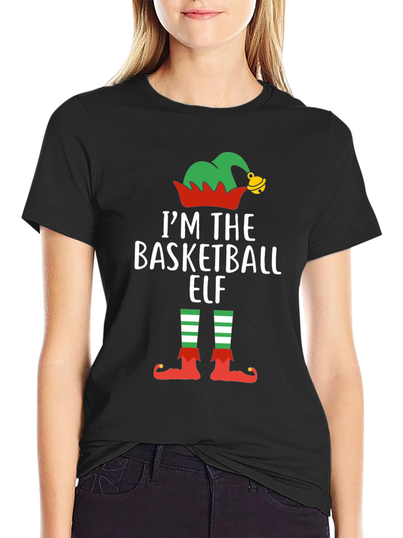 Basketball Elf Christmas T-Shirt