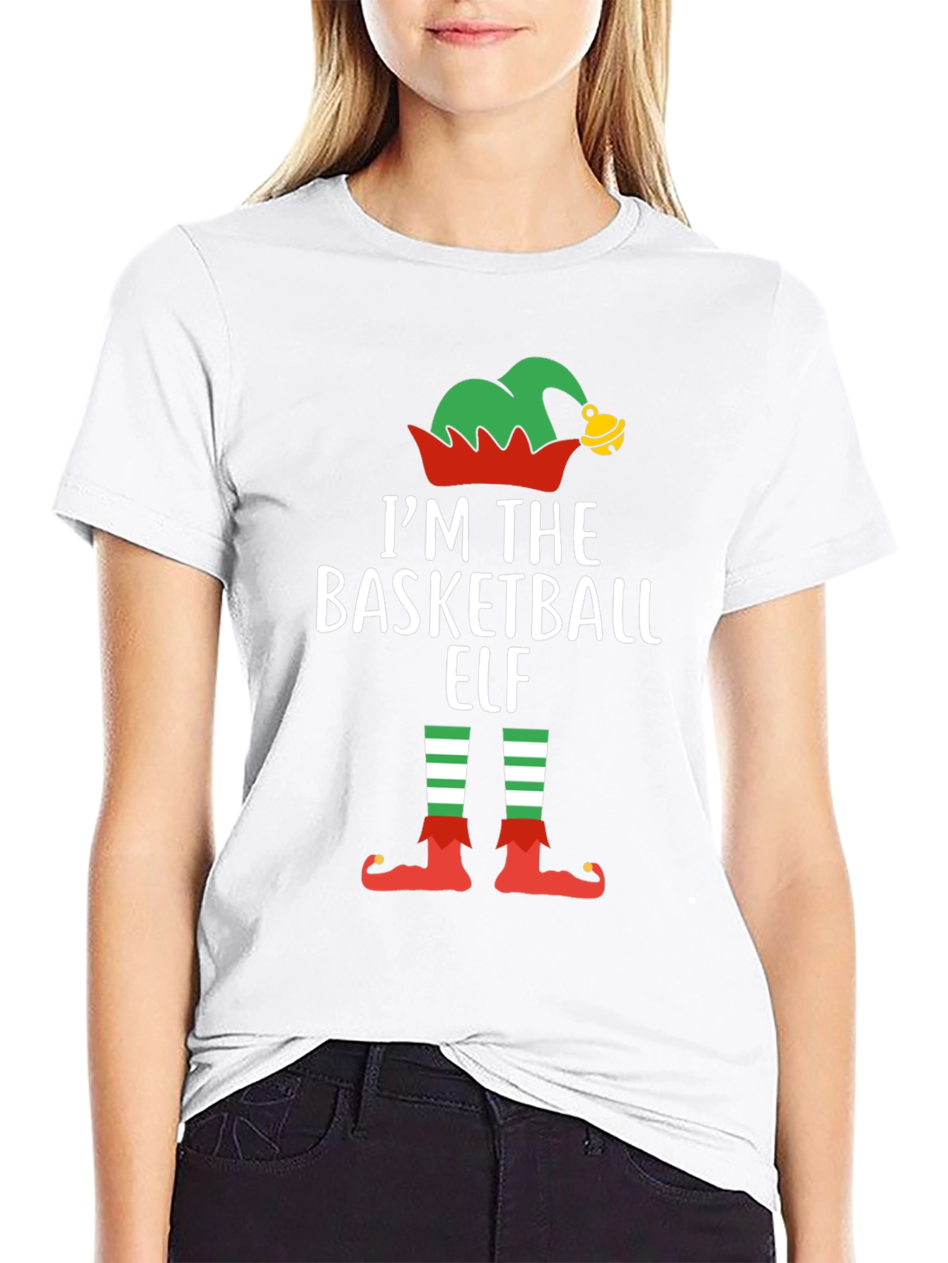 Basketball Elf Christmas T-Shirt