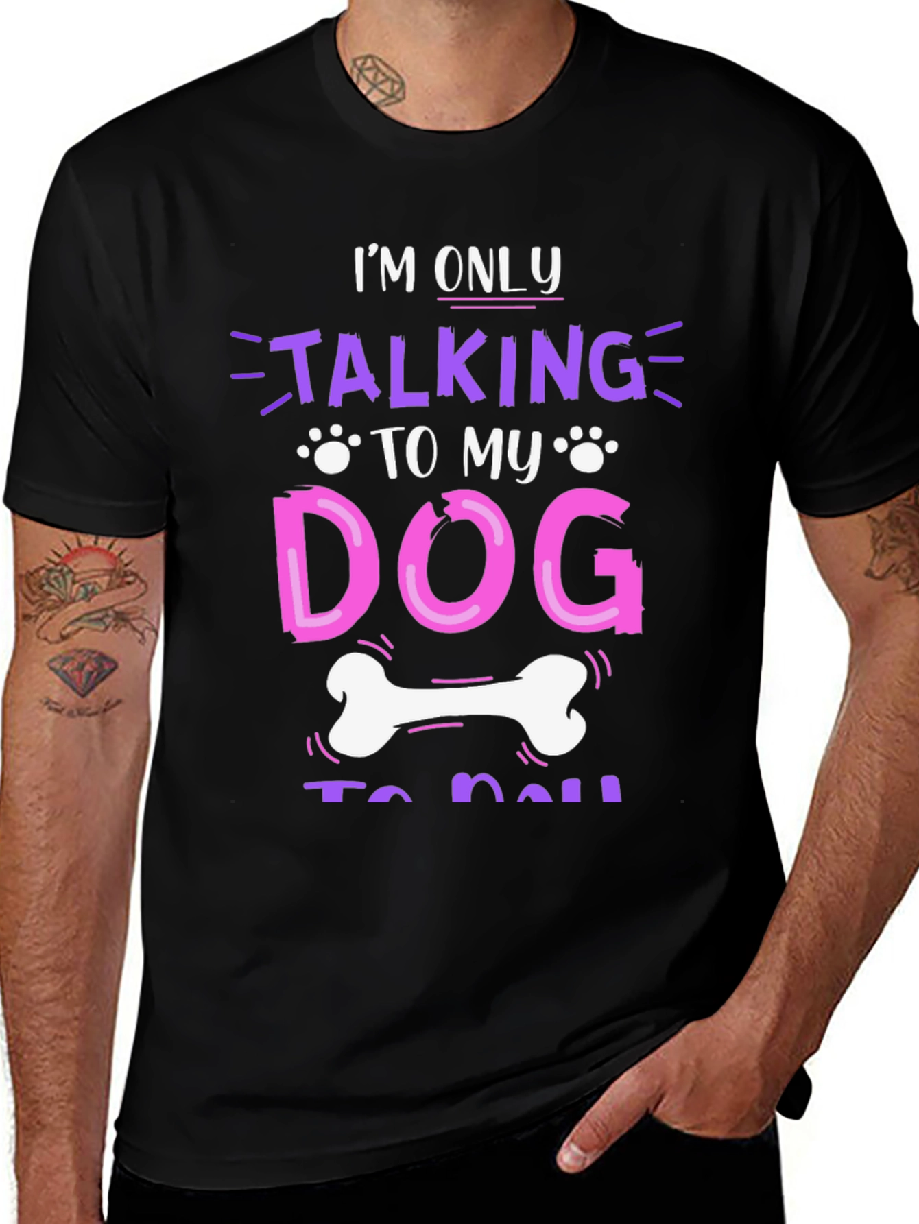 I'm Only Talking to My Dog T-Shirt – Funny Dog Lover Graphic Tee
