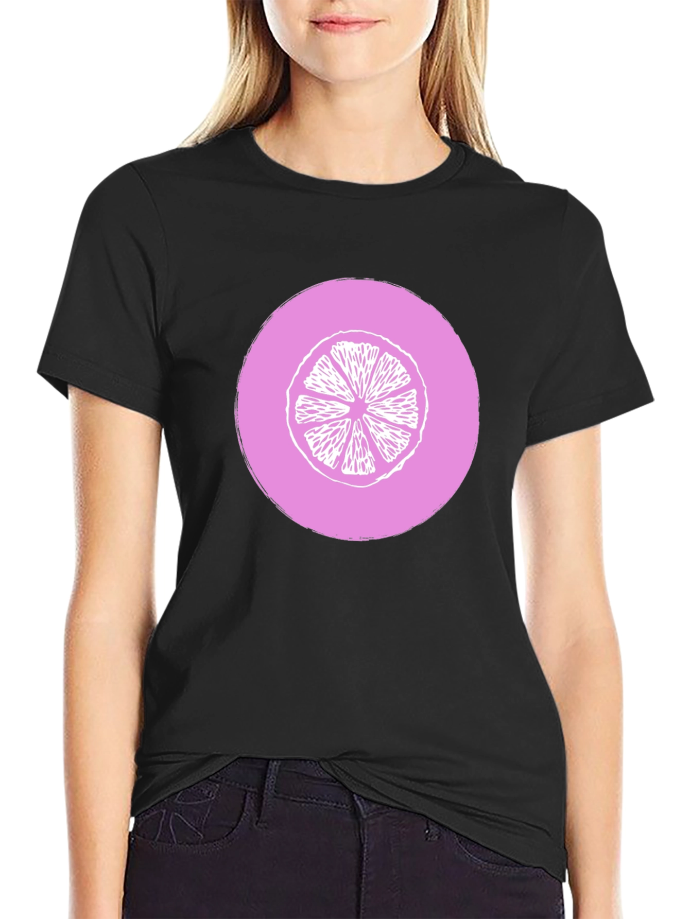 Citrus Slice Graphic Tee - Unisex Black T-Shirt