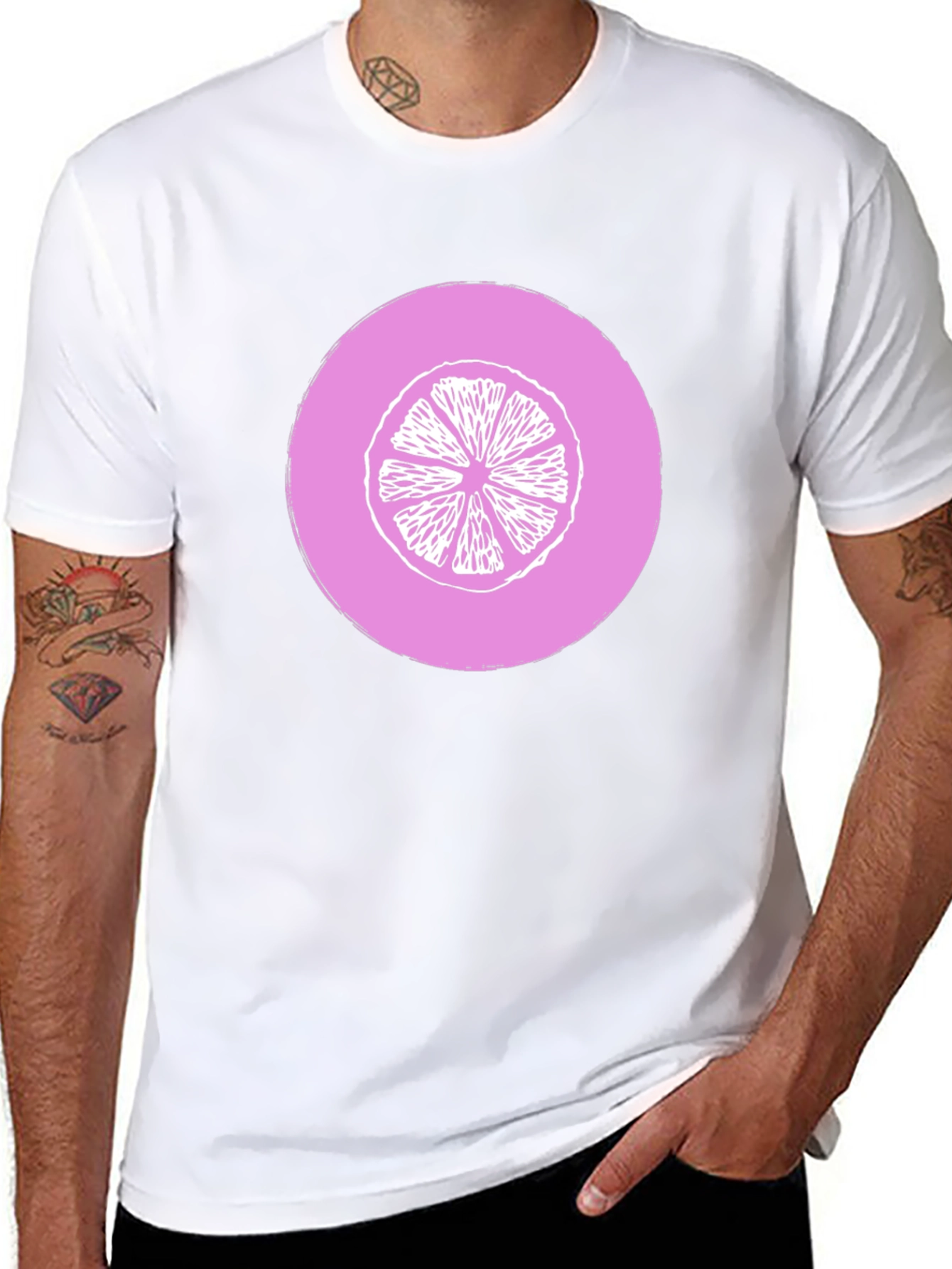 Citrus Slice Graphic Tee - Unisex Black T-Shirt