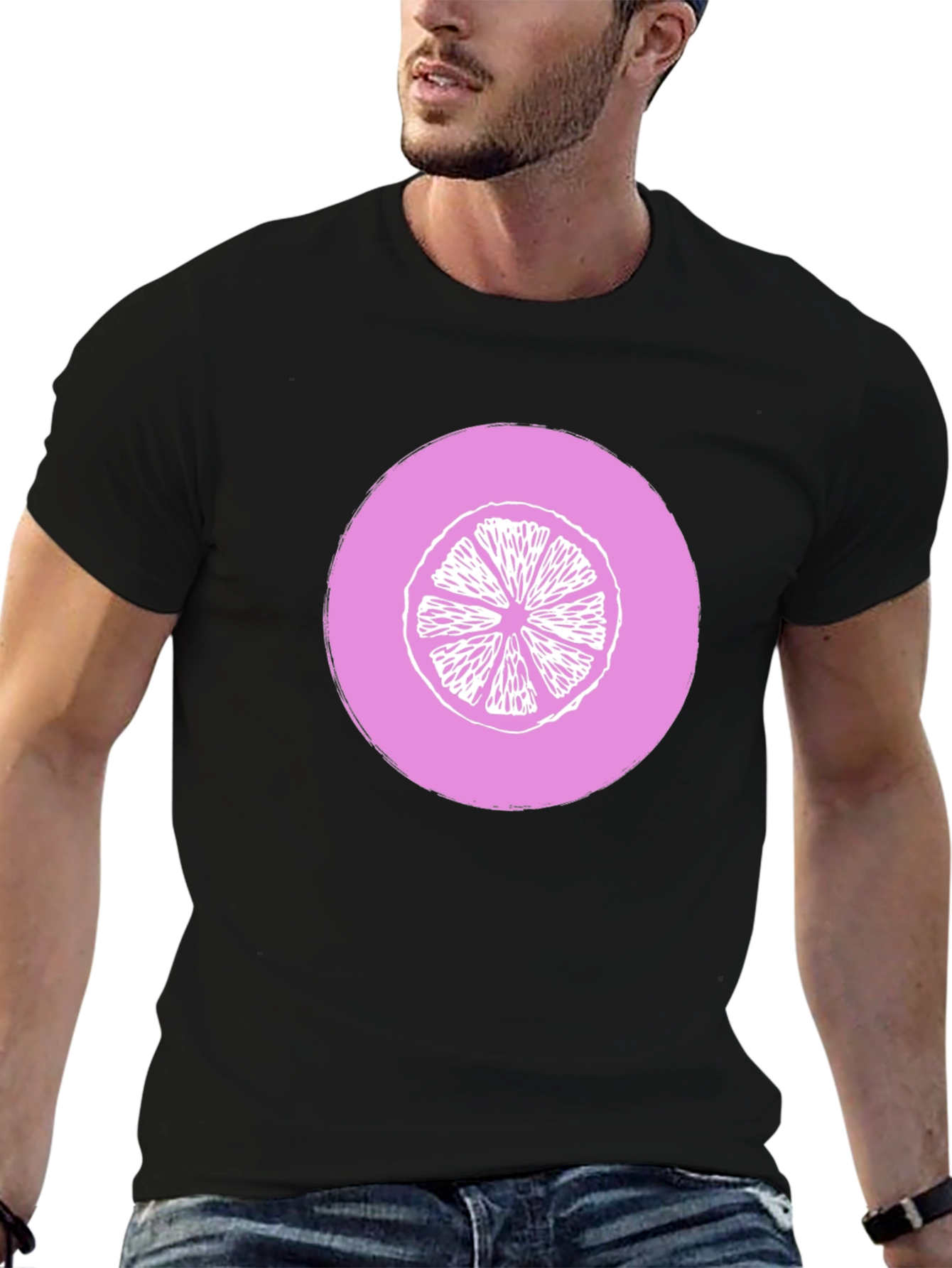 Citrus Slice Graphic Tee - Unisex Black T-Shirt