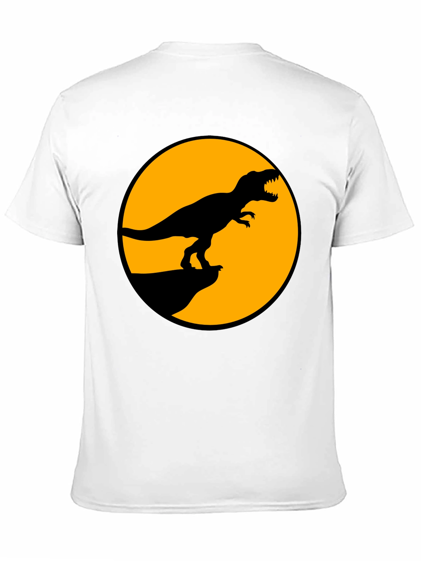 Dinosaur Graphic Tee - Black T-Rex Circle Design
