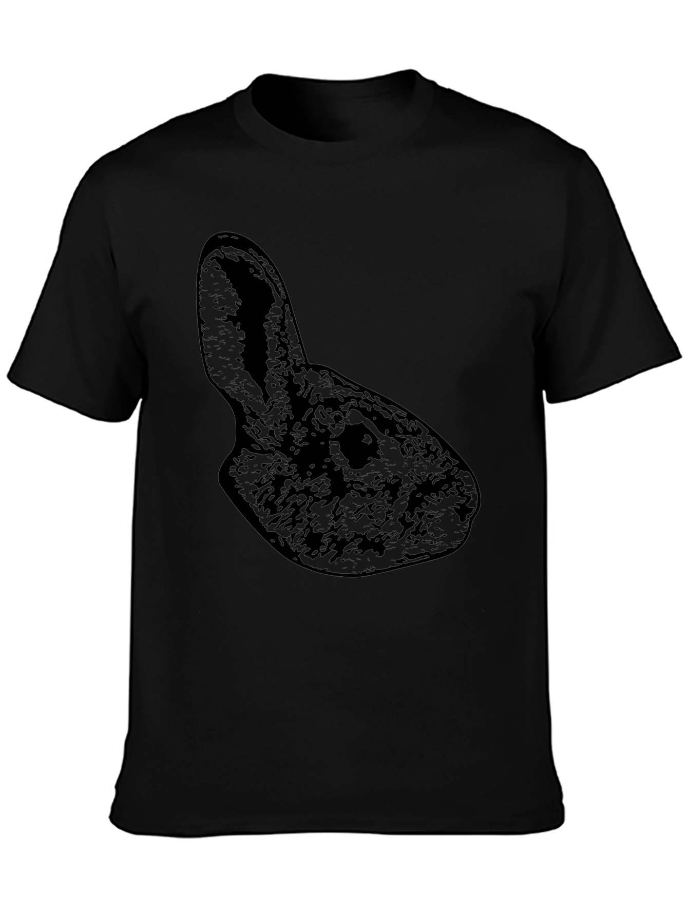 Black Rabbit Silhouette Graphic T-Shirt