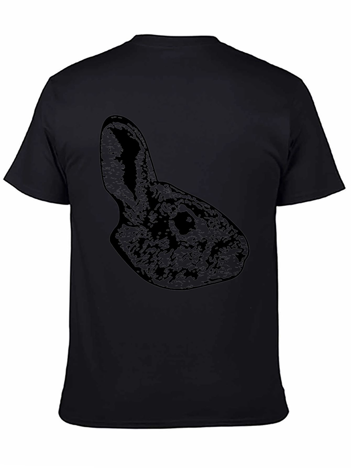 Black Rabbit Silhouette Graphic T-Shirt