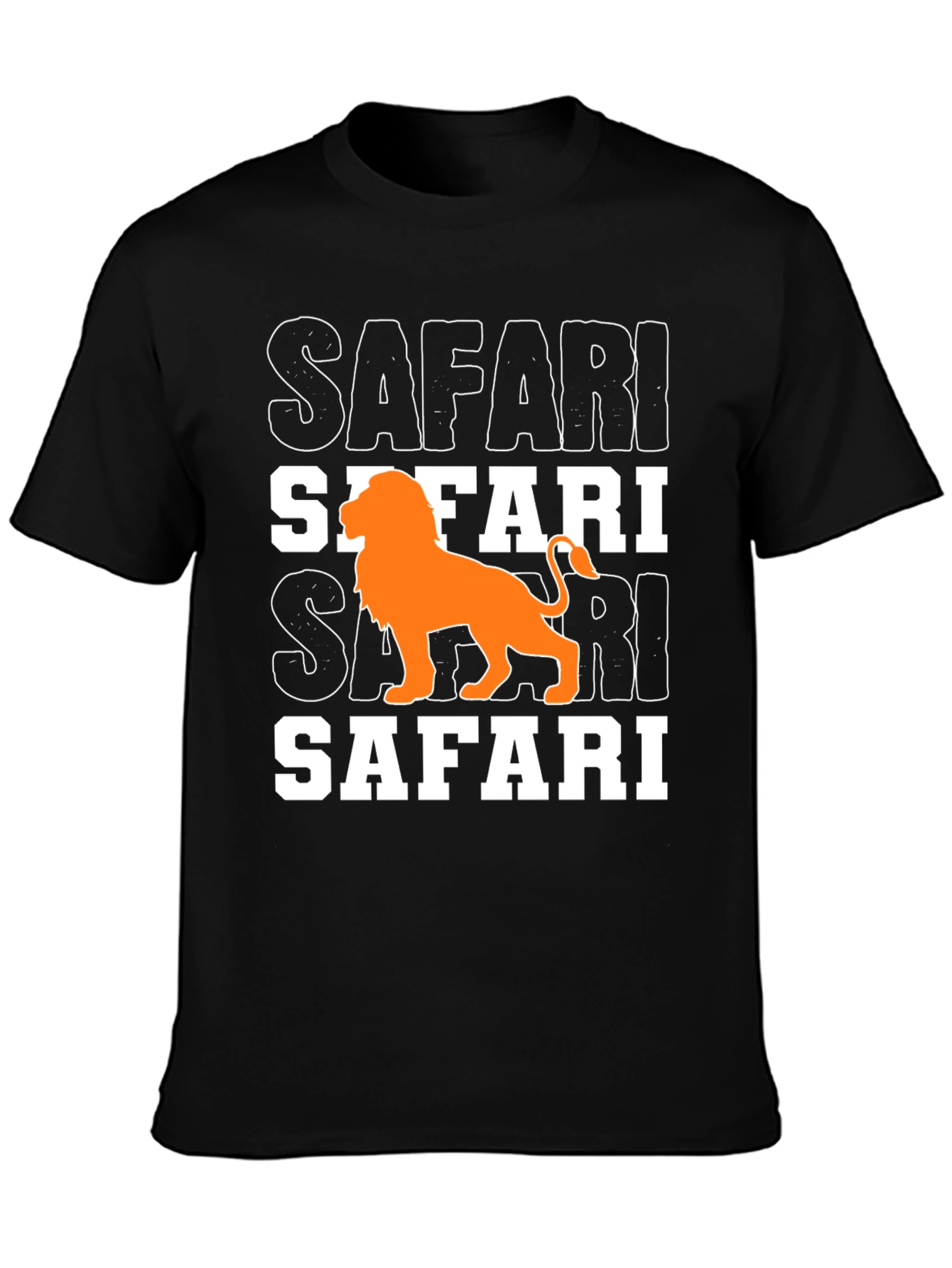 Safari Lion Graphic T-Shirt - Mens Black Tee