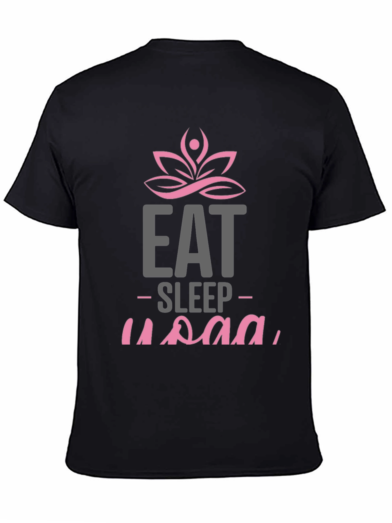 Eat Sleep Yoga Black Graphic Tee