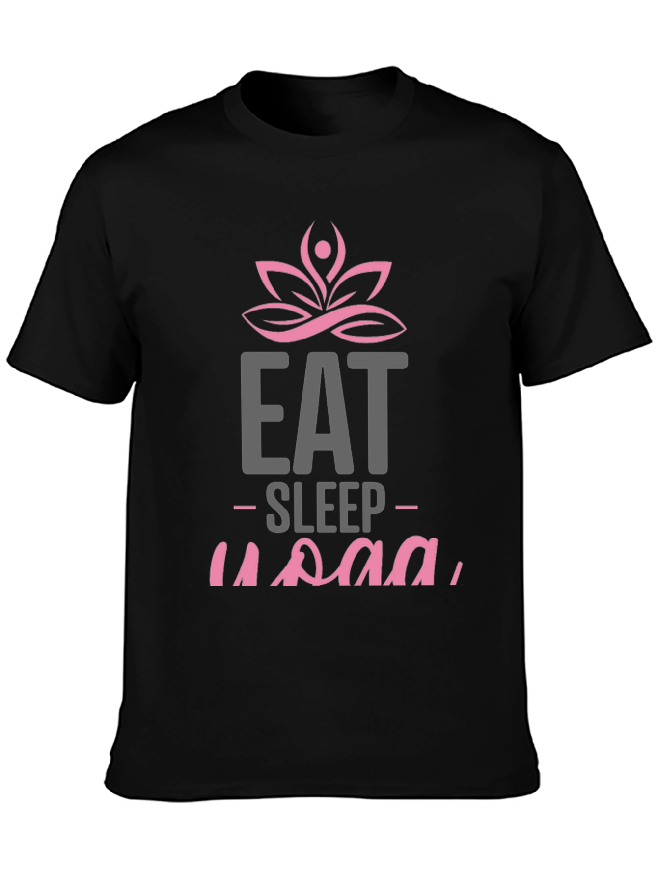 Eat Sleep Yoga Black Graphic Tee