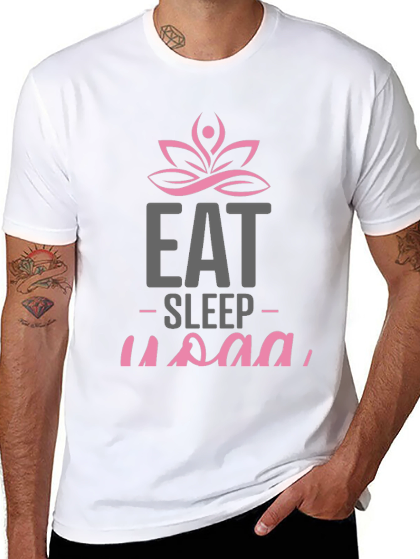 Eat Sleep Yoga Black Graphic Tee