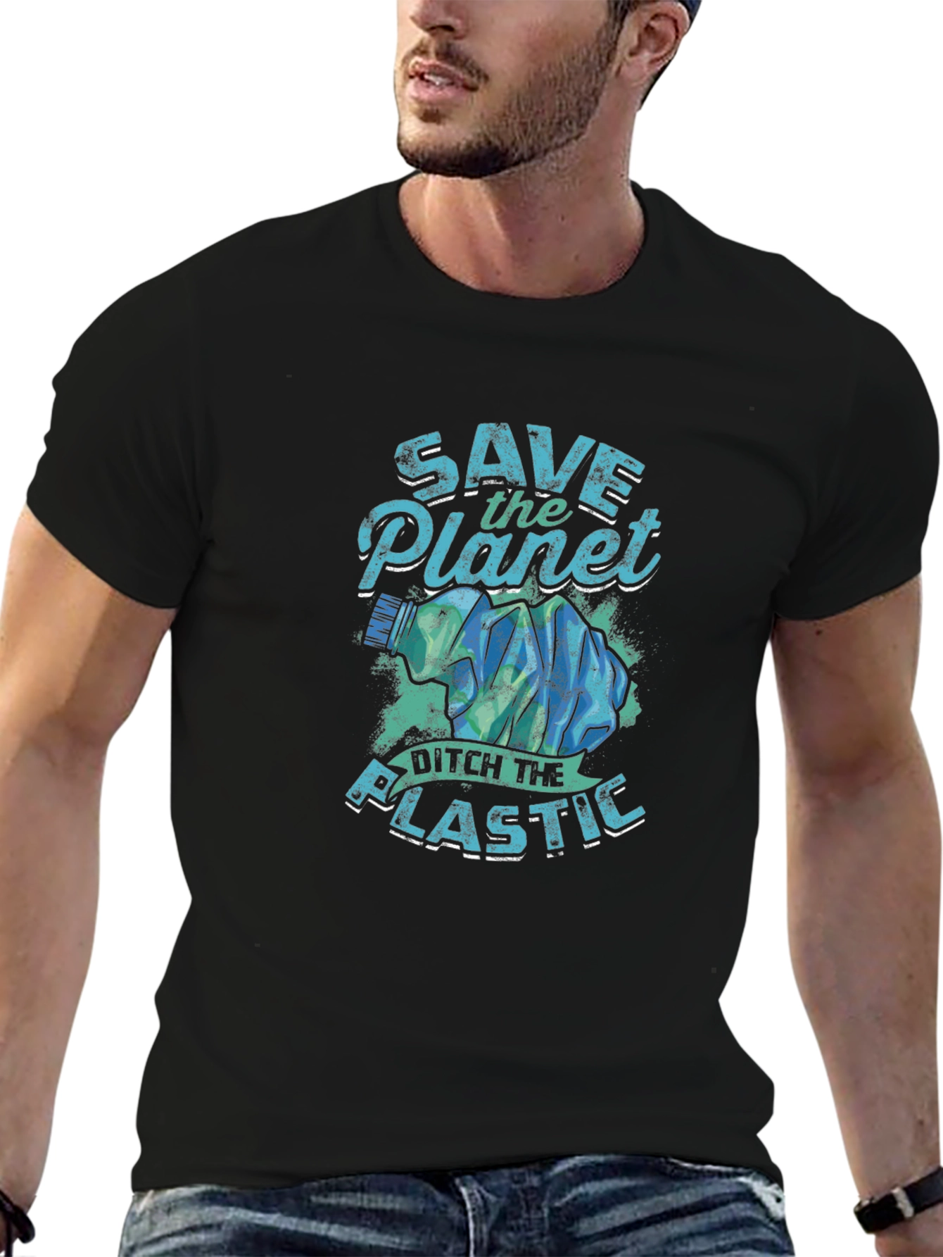 Save the Planet T-Shirt - Ditch Plastic
