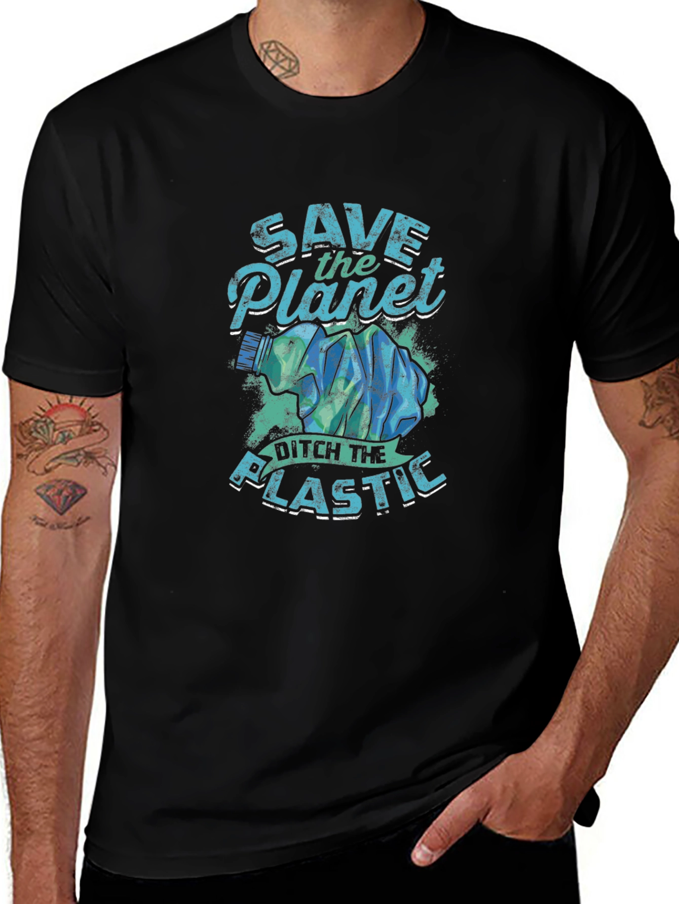 Save the Planet T-Shirt - Ditch Plastic