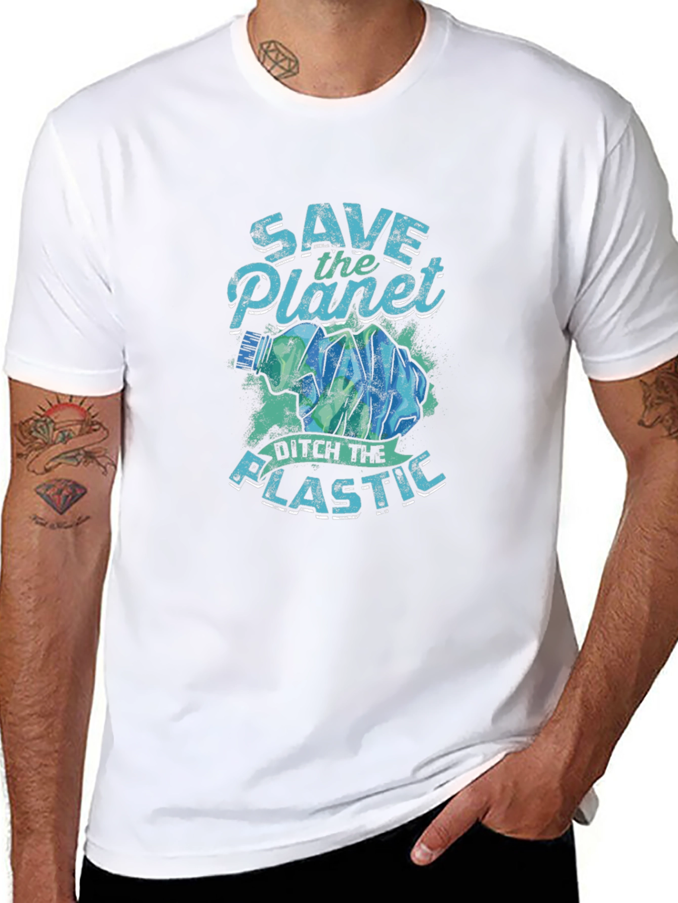 Save the Planet T-Shirt - Ditch Plastic