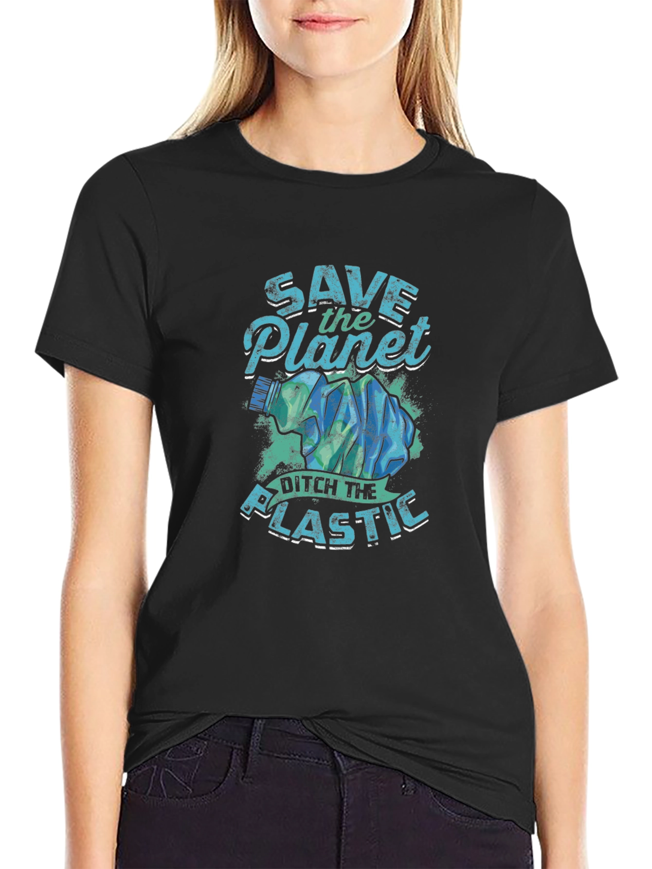 Save the Planet T-Shirt - Ditch Plastic