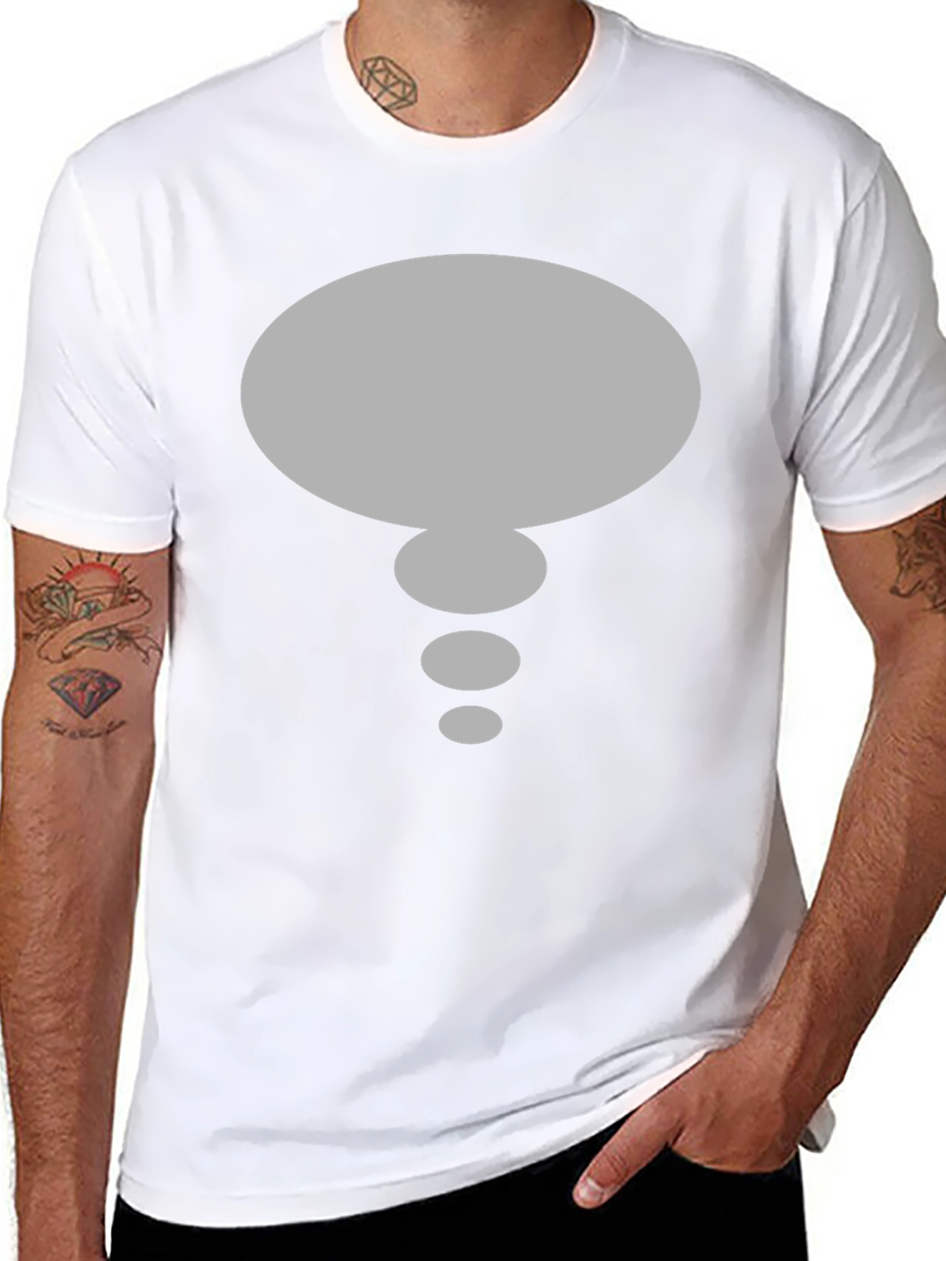 Speech Bubble T-Shirt - Black Cotton Graphic Tee