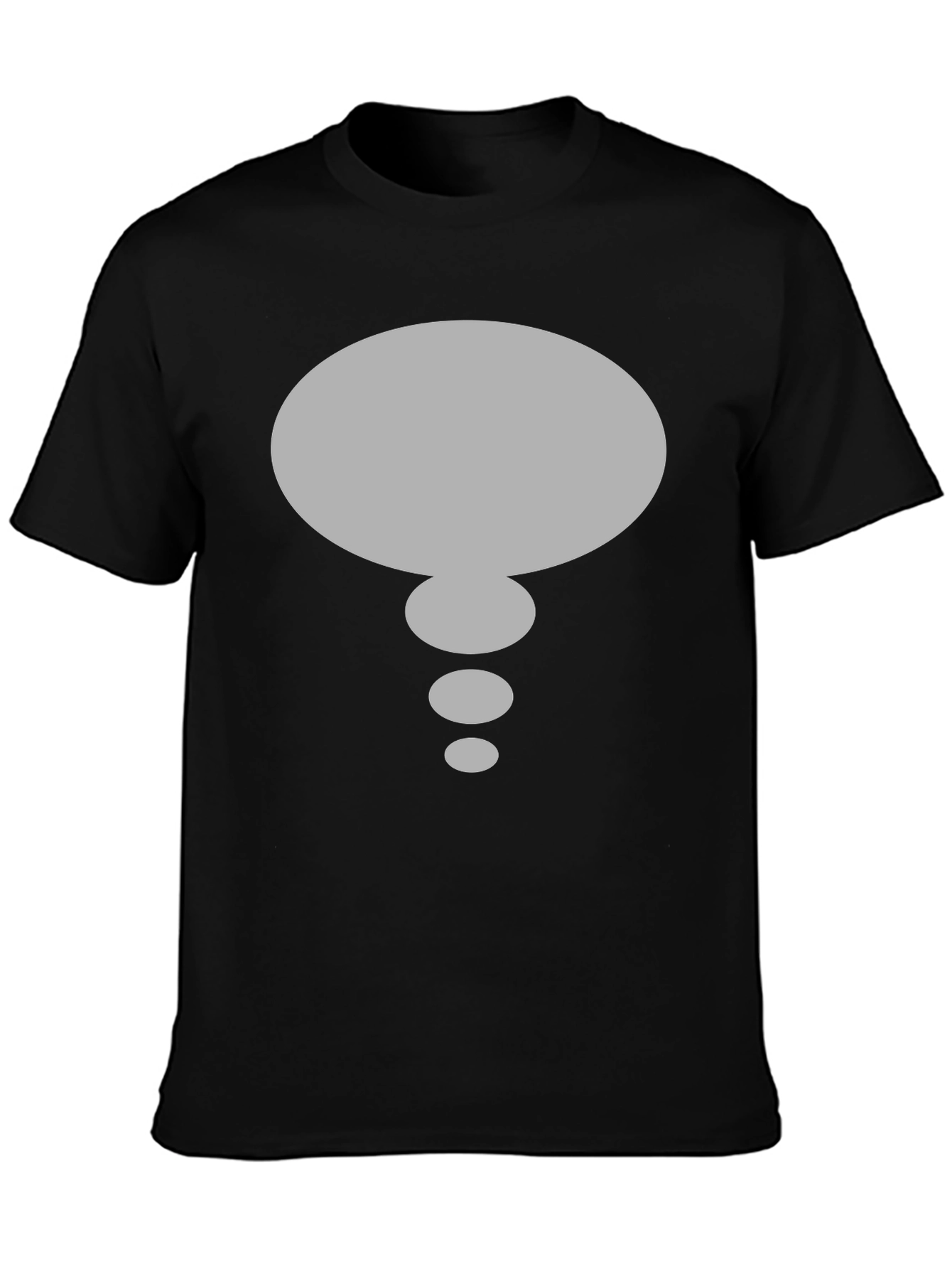 Speech Bubble T-Shirt - Black Cotton Graphic Tee