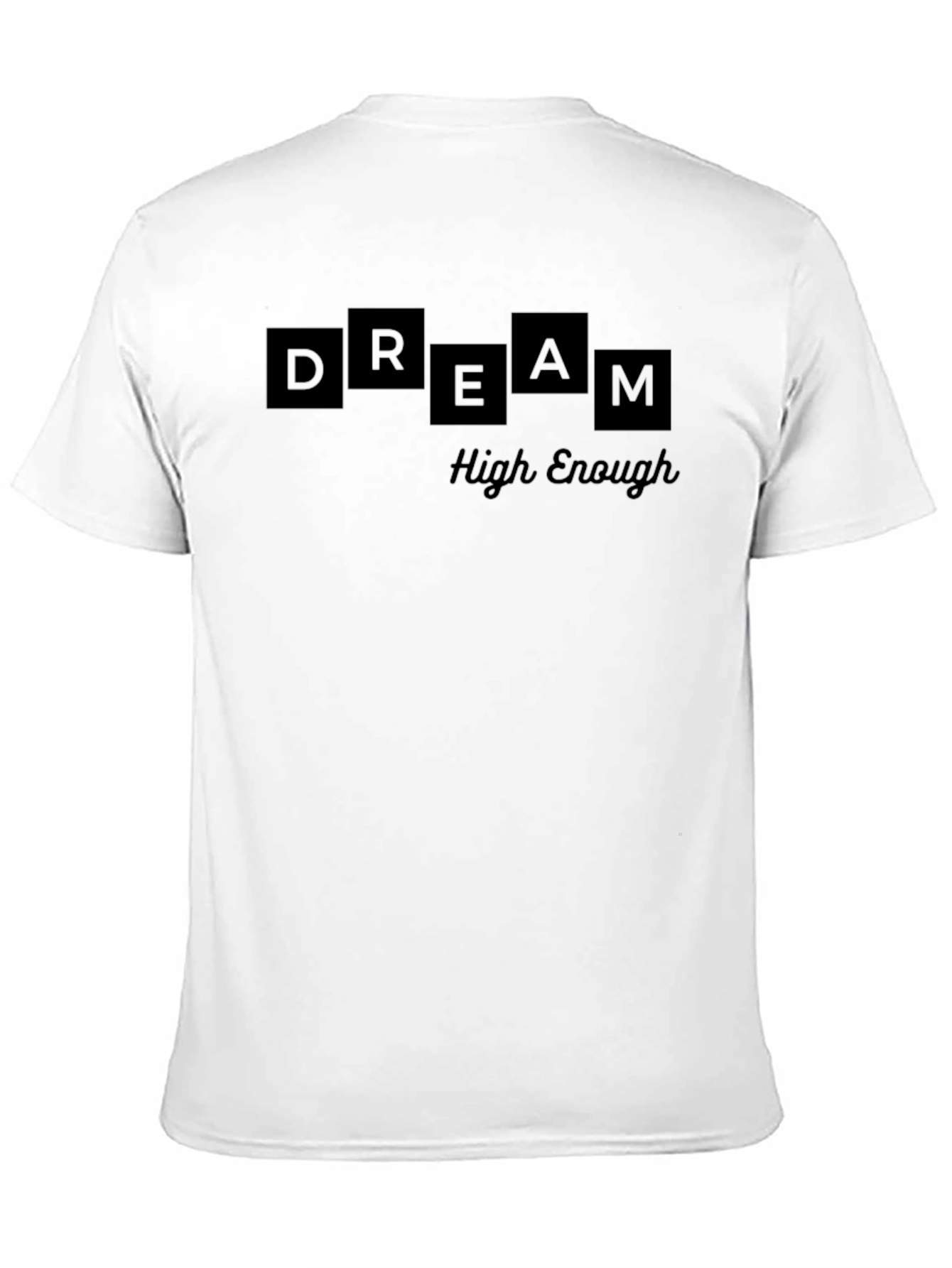 Dream High Enough Black Graphic Tee